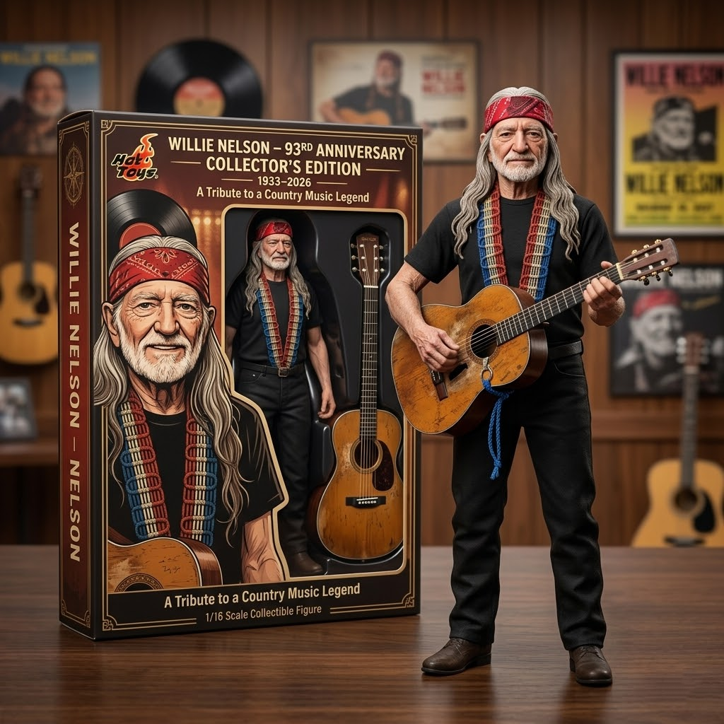 Willie Nelson 93rd Anniversary 1:16 Scale Collectible Figure