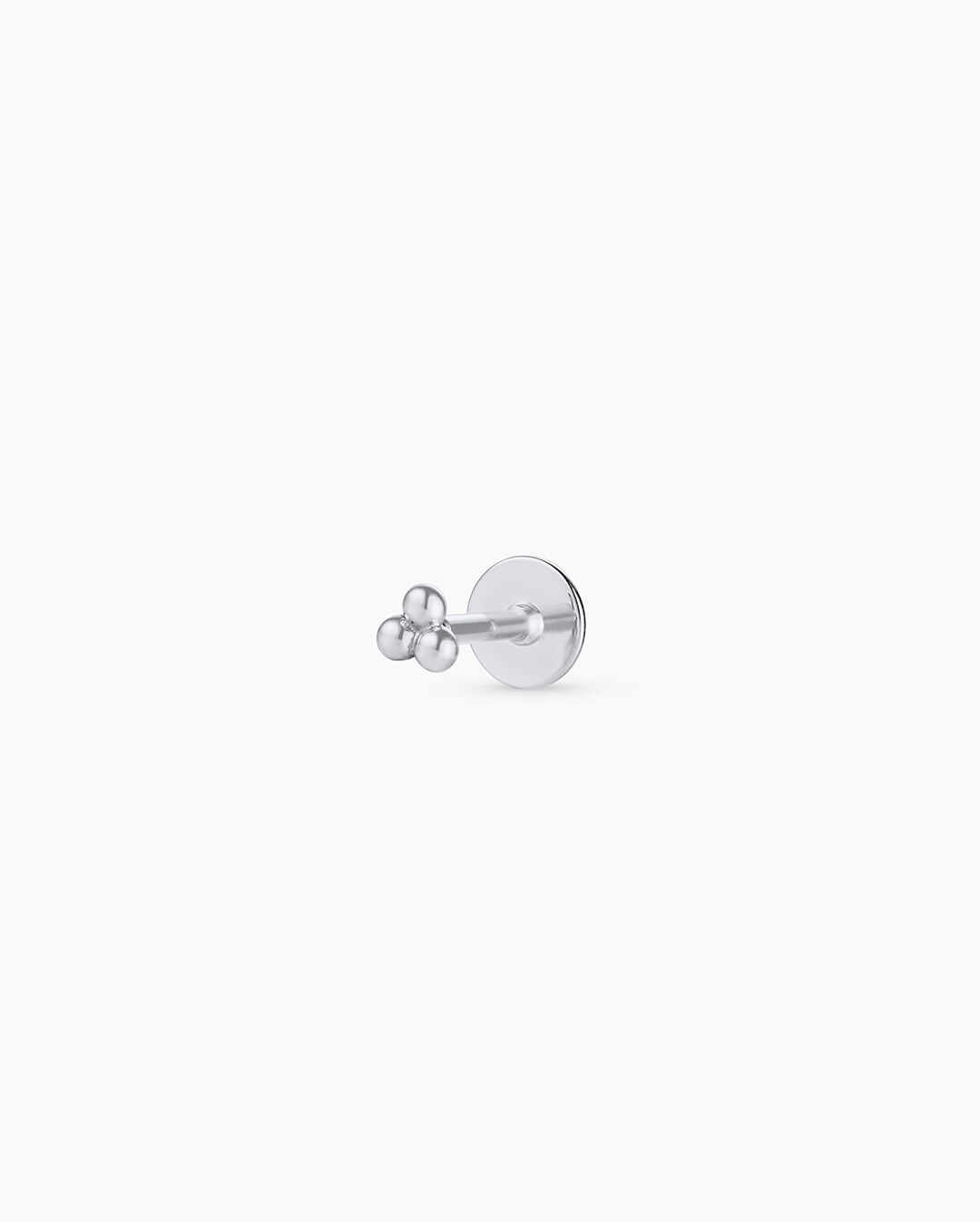 14k Gold Trio Flat Back Single Stud