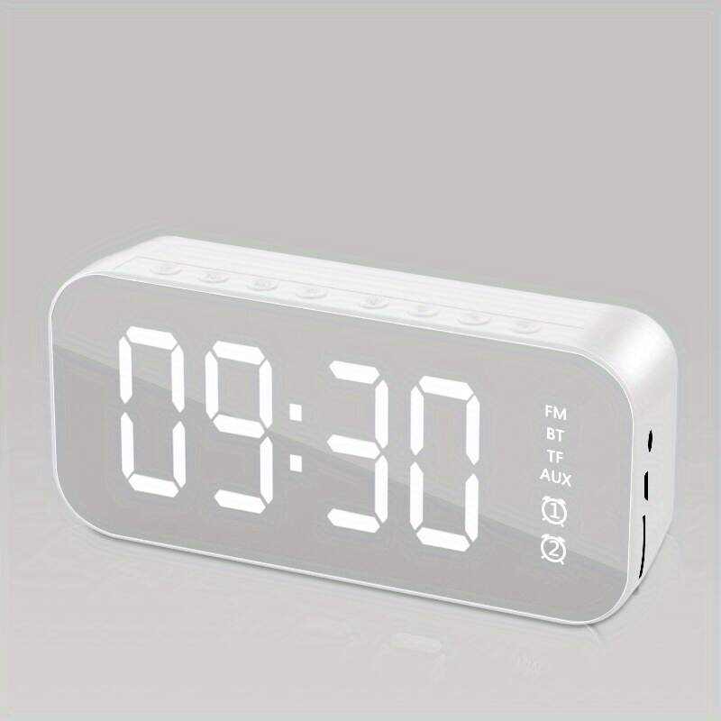 5.0 Burst Wireless Speakers 47244.09inch/Ah New Mini Home Small Mirror Sound Remote Alarm Clock Smart Speakers