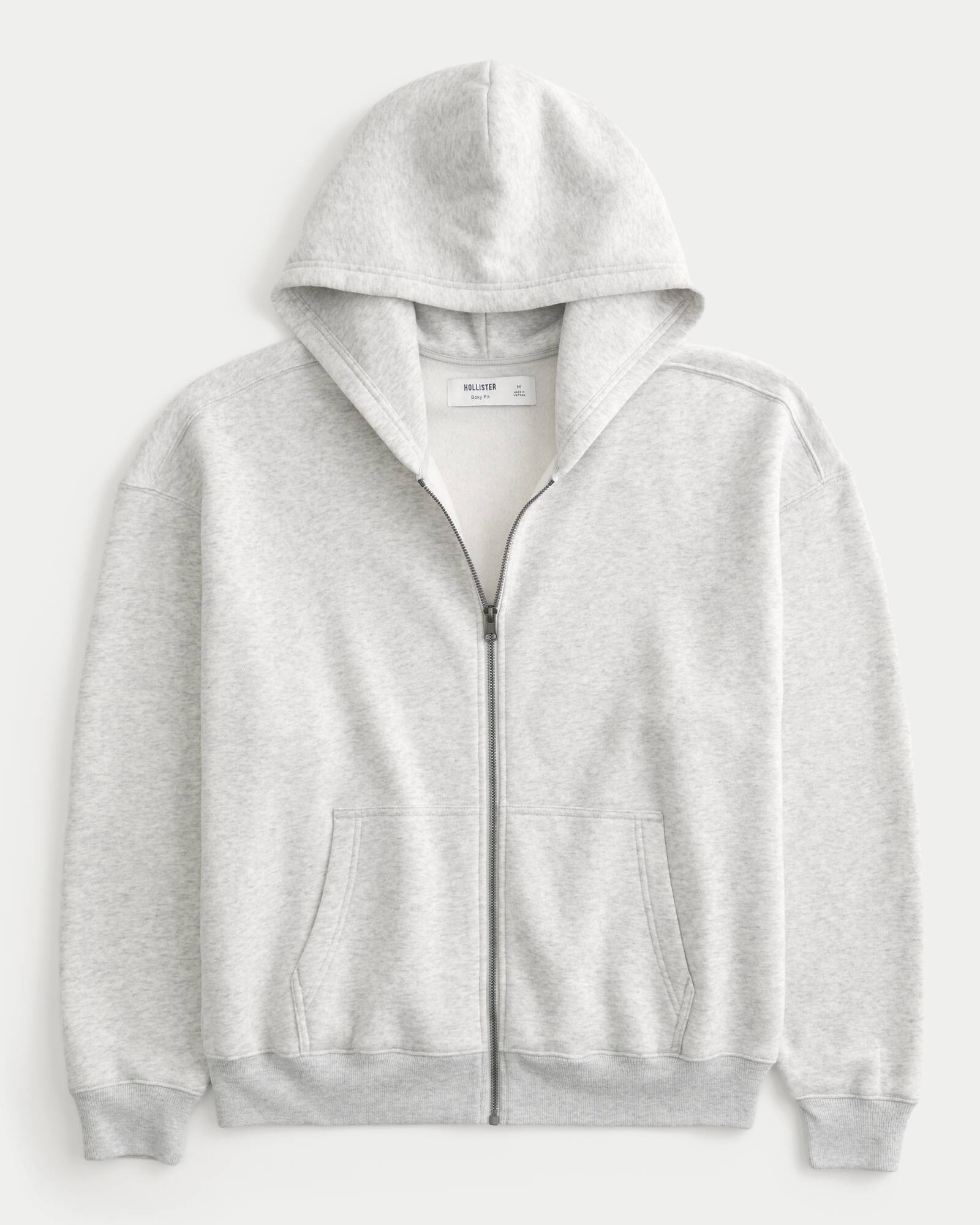 Boxy Camo Zip-Up Hoodie