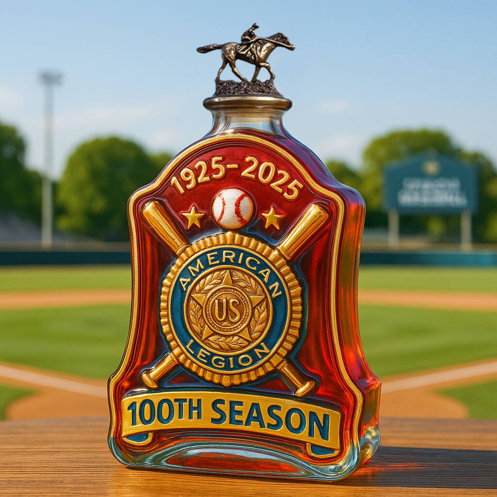 American Legion Baseball 100th Anniversary Whiskey Bottle