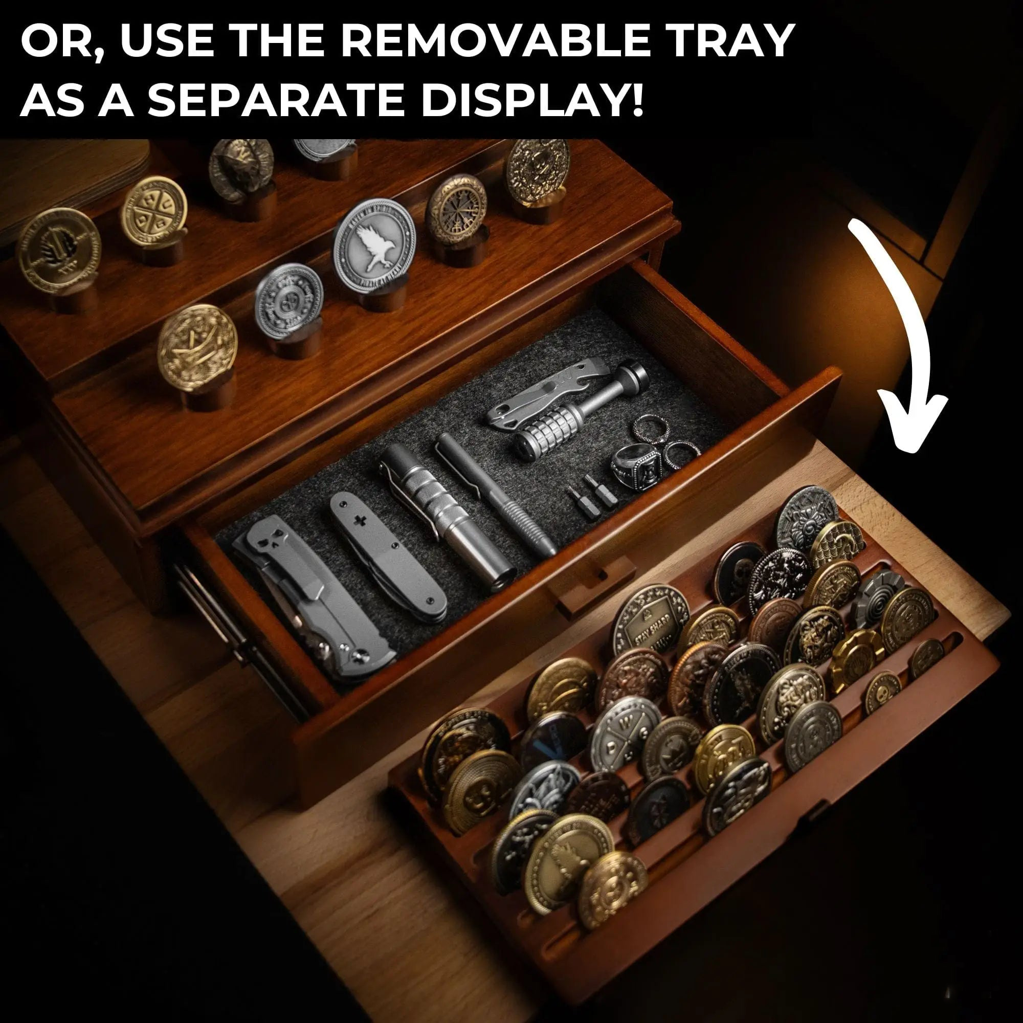 Commemorative Coin & Challenge Coin solid wood display box