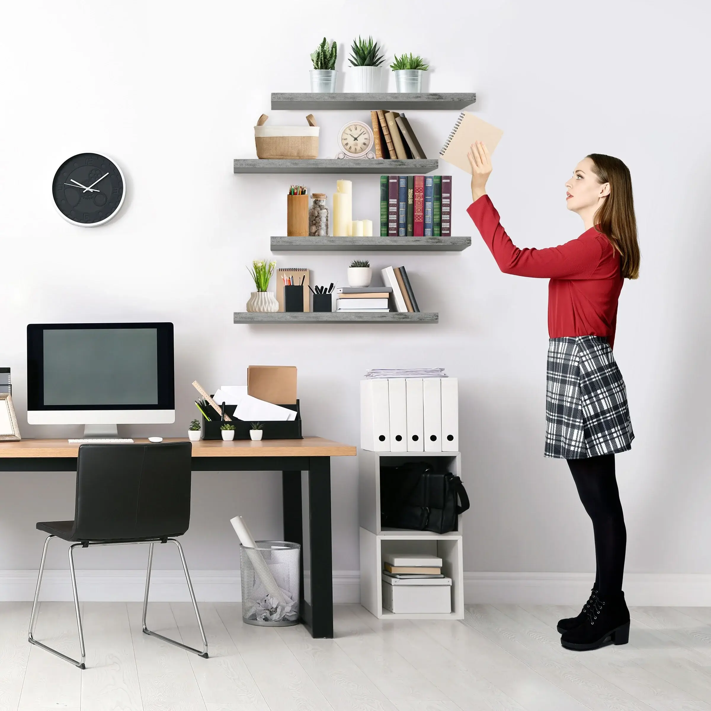 Sorbus Floating Wall Shelves Wall Mounted (4 Pack)