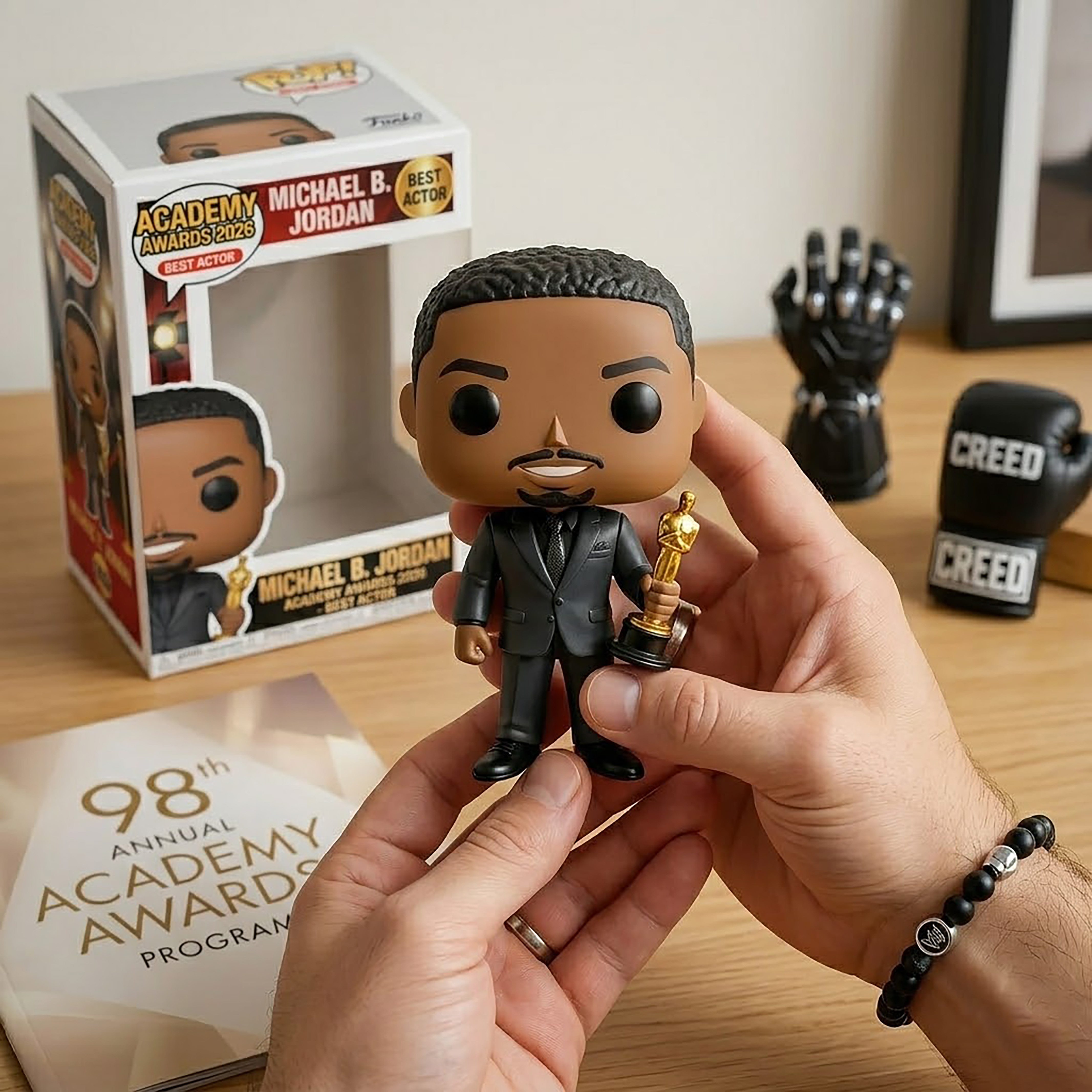 🎬 Michael B. Jordan – Academy Awards 2026 Best Actor Edition Figure