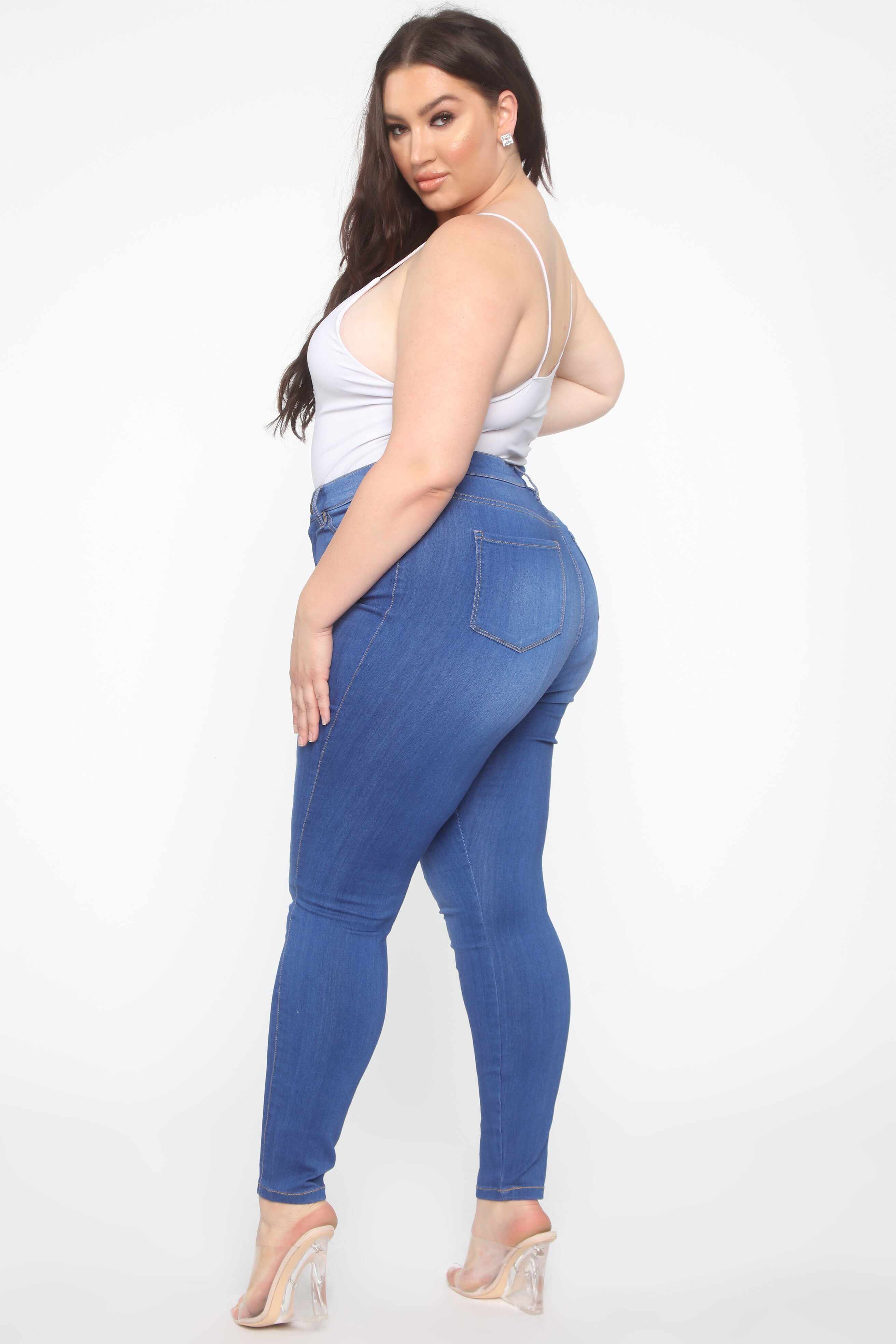 Emma Super Stretch High Rise Skinny Jean - Blue