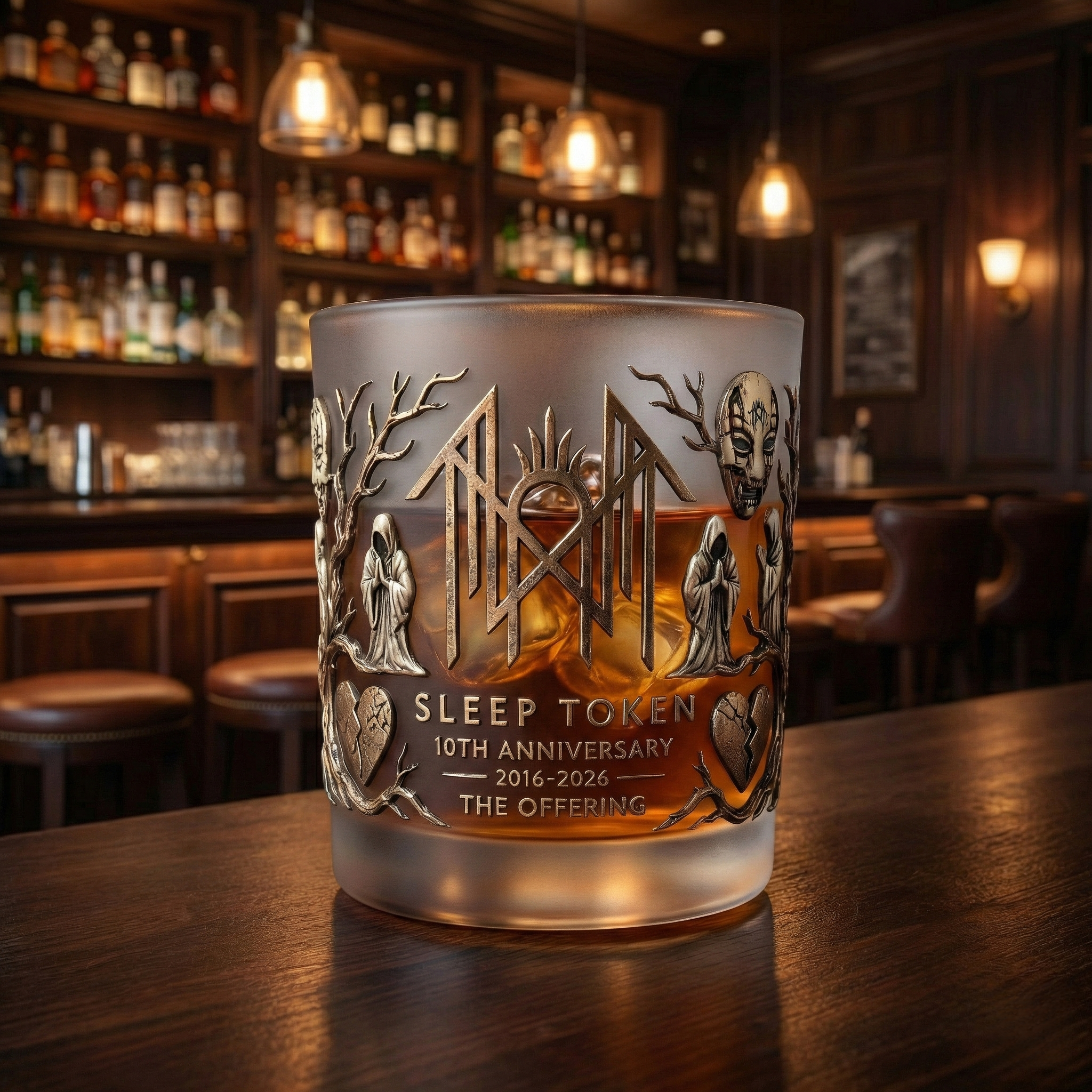 Sleep Token 10th Anniversary Commemorative Whiskey Glass