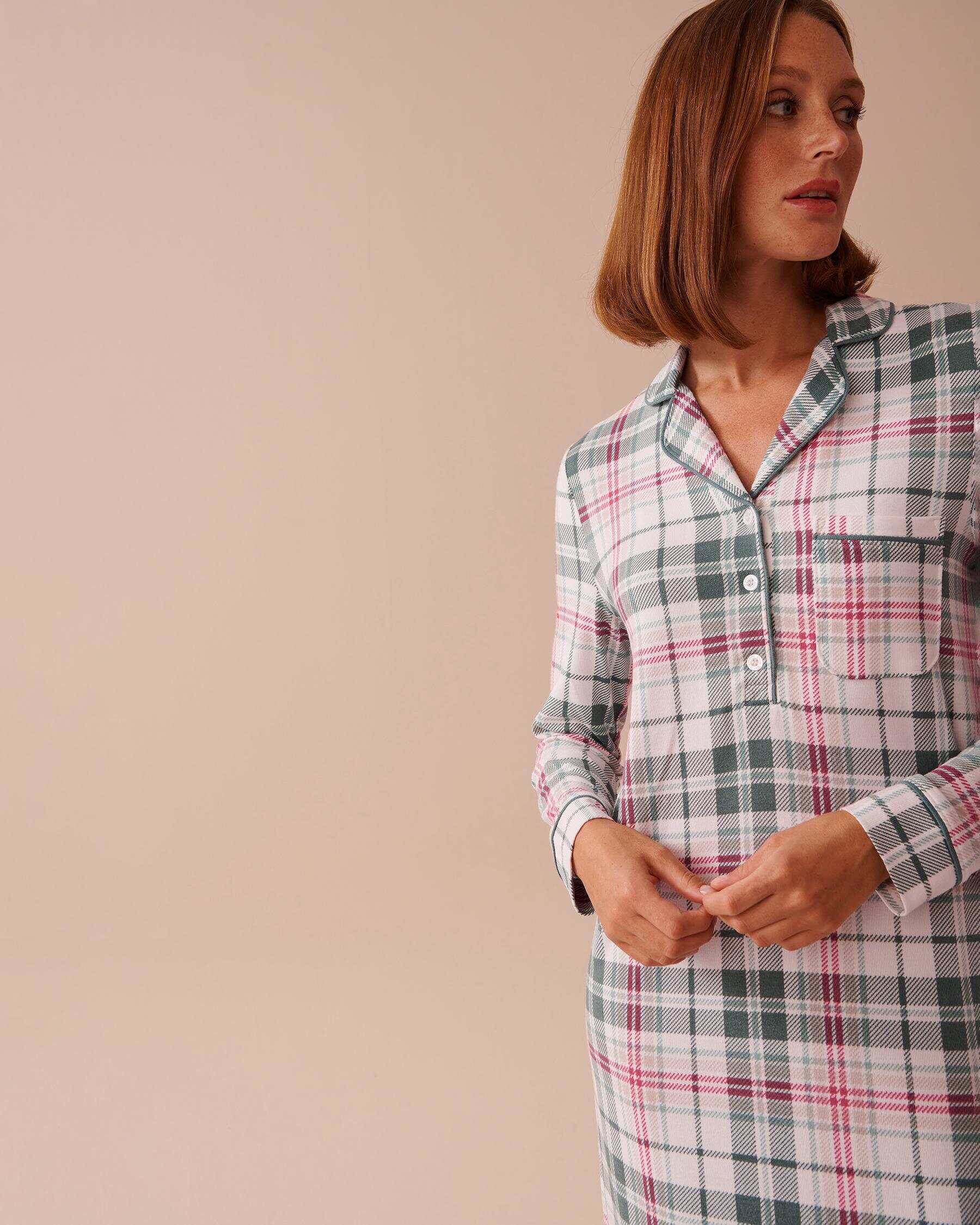Recycled Fibers Plaid Sleepshirt