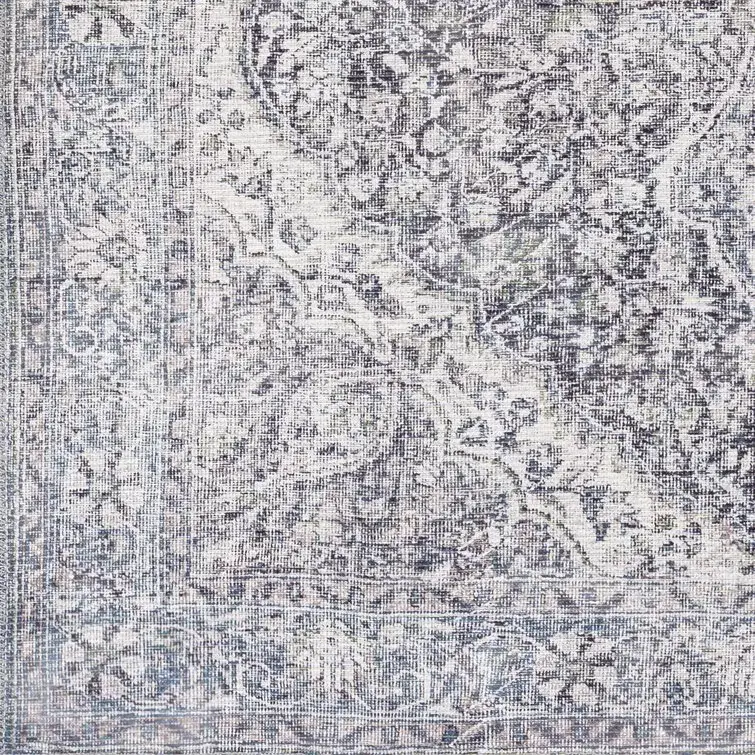 Bria Machine Washable Oriental Dusty Sage/Olive Area Rug