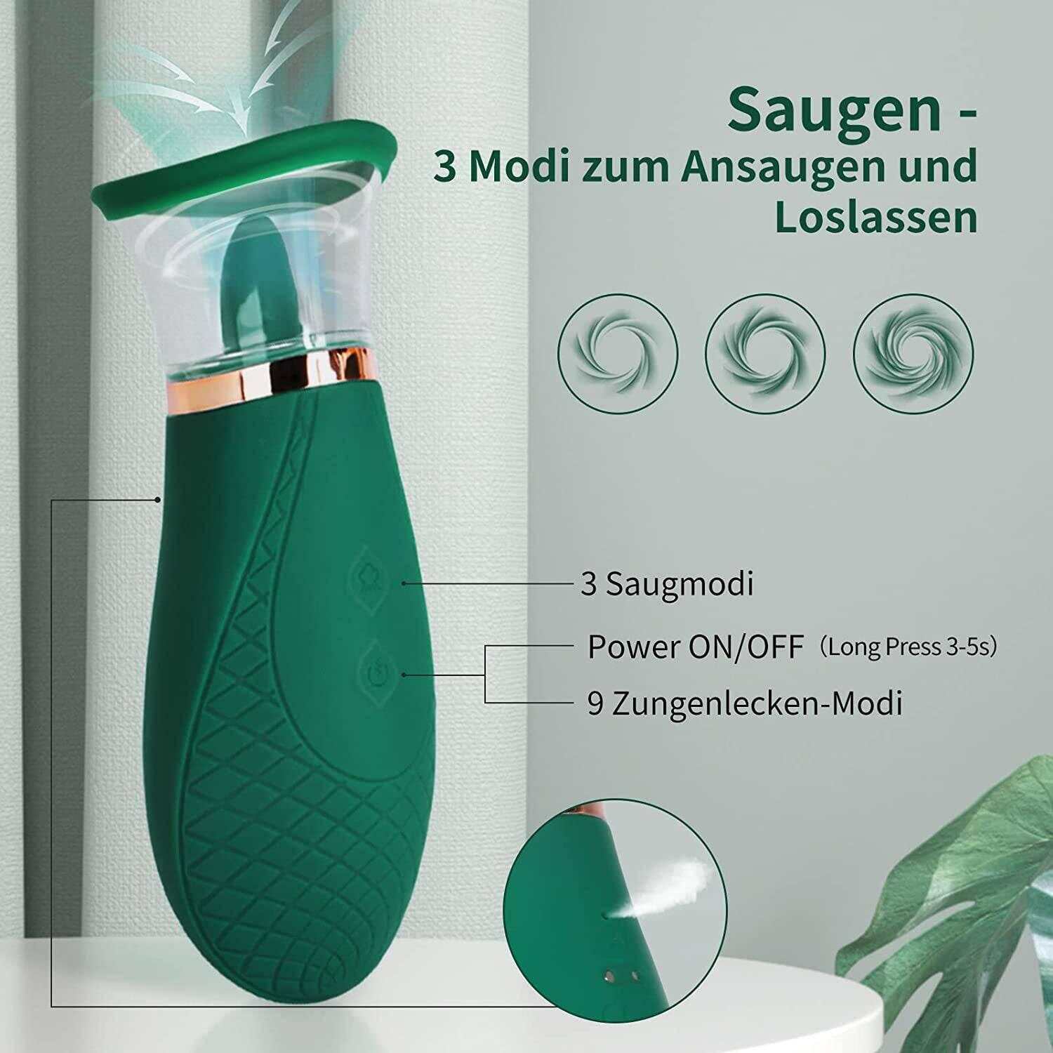 Saugen Sweet Tongue Licking Clitoral Vibrator