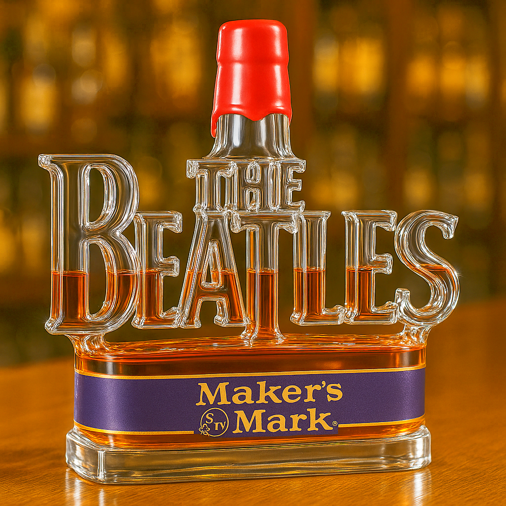The Beatles 65th Anniversary Whiskey Bottle