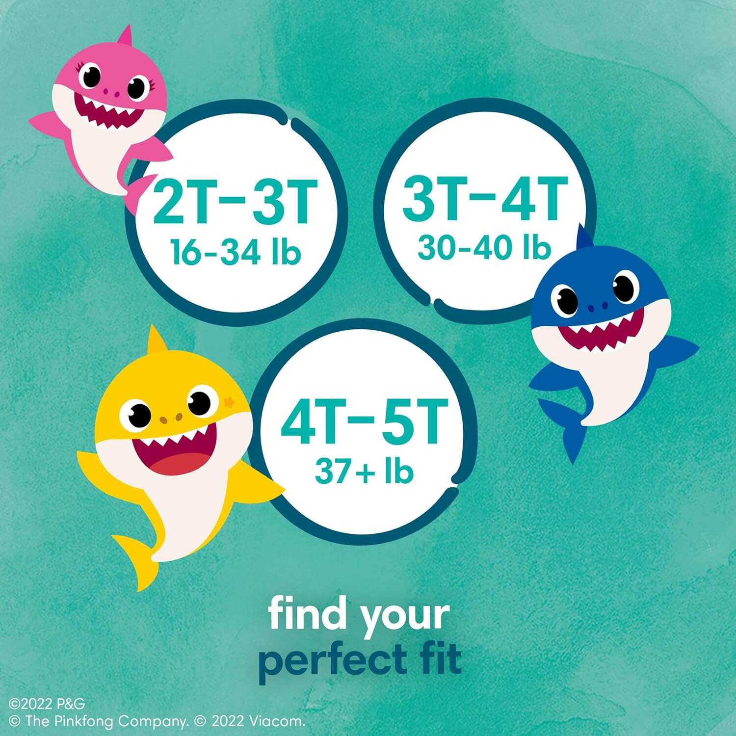 Pampers Pure Protection Training Pants Baby Shark - Size 3T-4T, 92 Count, Premium Hypoallergenic Training Underwear