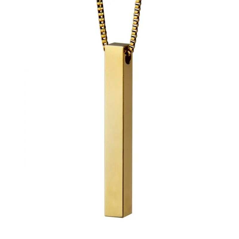 Personalized Vertical Bar Necklace