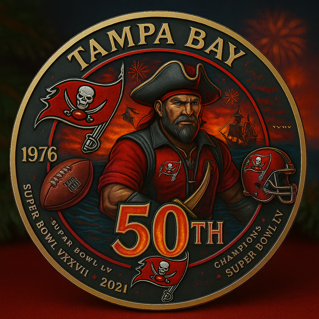 🏴‍☠️ Tampa Bay Buccaneers · 50th Anniversary Commemorative Coin