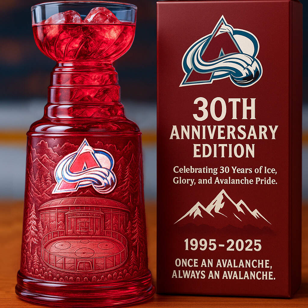 Colorado Avalanche 30th Anniversary Glass