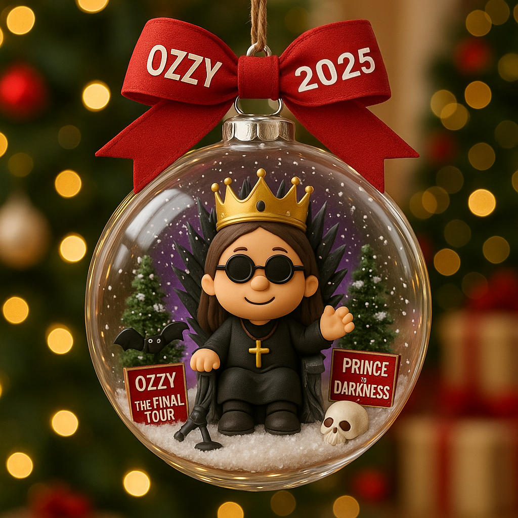 Ozzy Osbourne Christmas Atmosphere Snow Globe Ornament