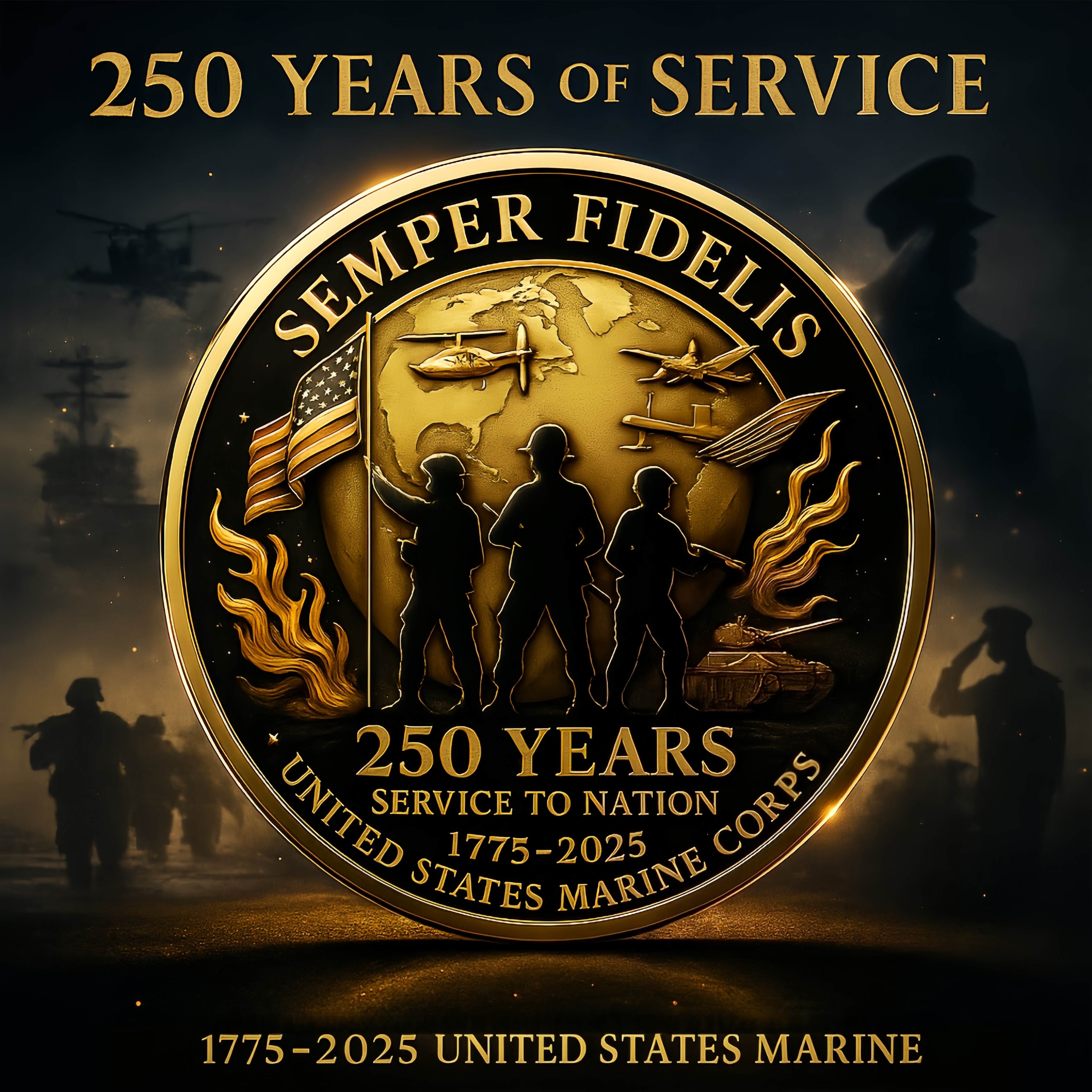 Semper Fidelis: 250 Years of the Marine Corps Tribute Coin