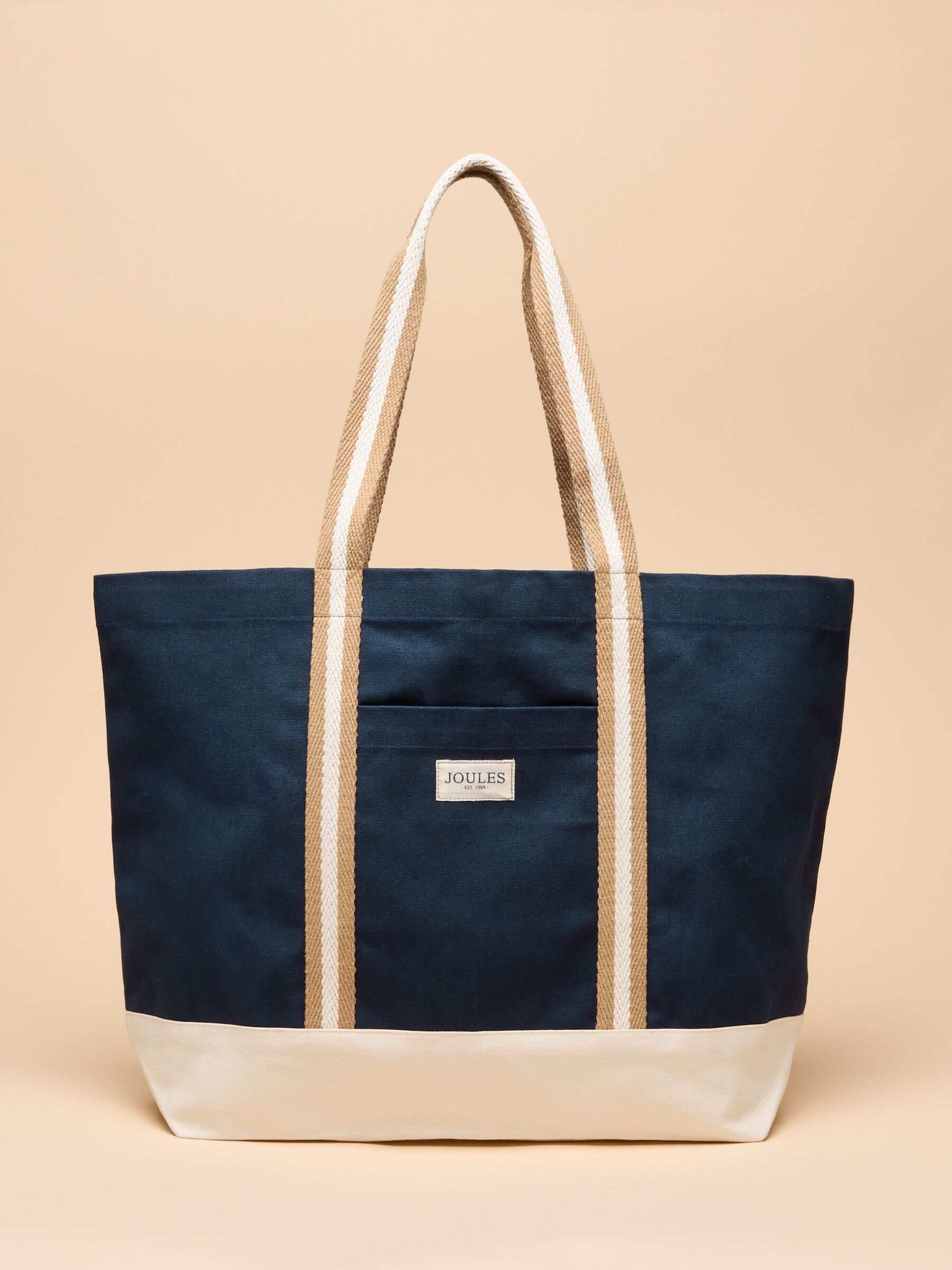 Promenade Neutral Canvas Beach Bag