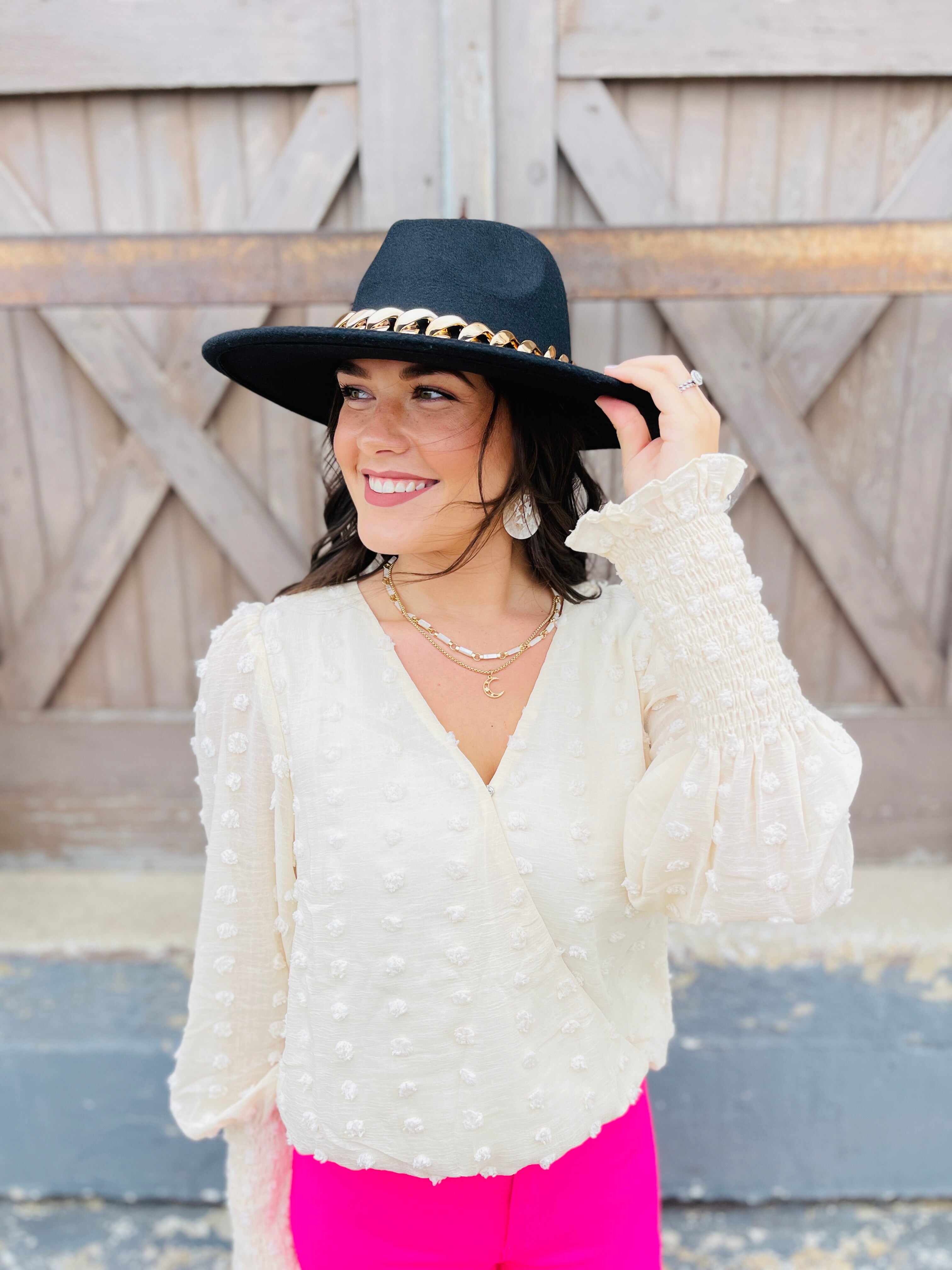 Bulky Chain Link Fedora Hat-Multiple Colors!