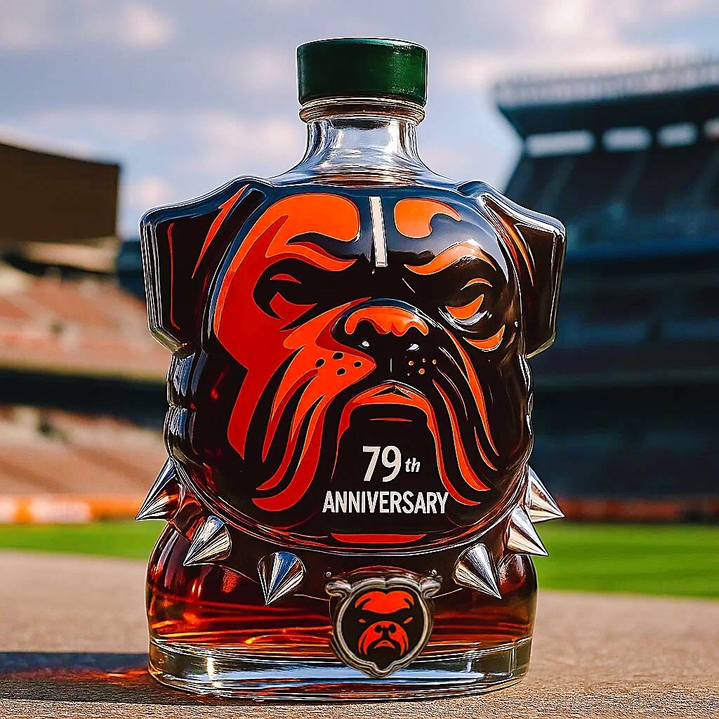 Cleveland Browns 79th Anniversary Whiskey Bottle