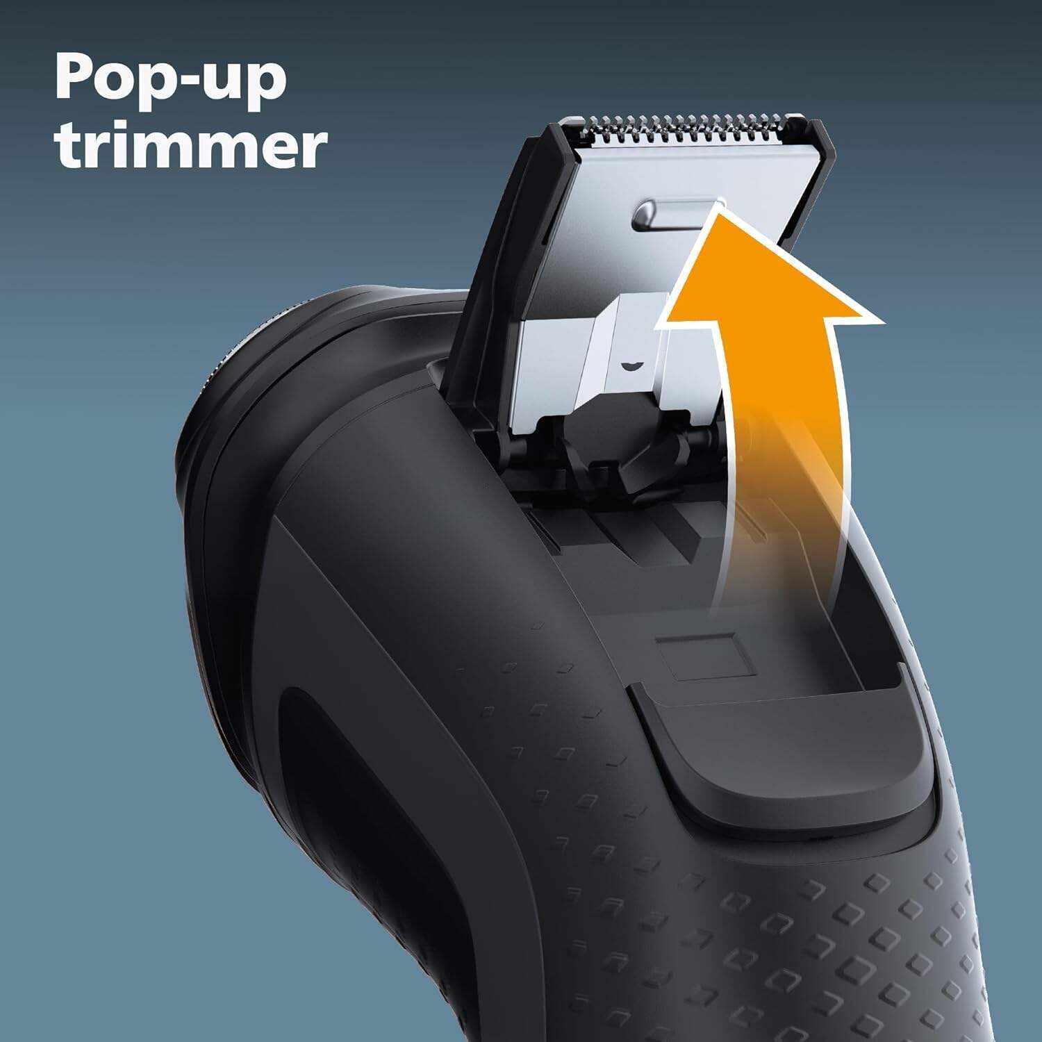 Philips Norelco Shaver 3800, Rechargeable Wet & Dry Shaver with Pop-up Trimmer, Charging Stand and Storage Pouch, Space Gray, S3311/85