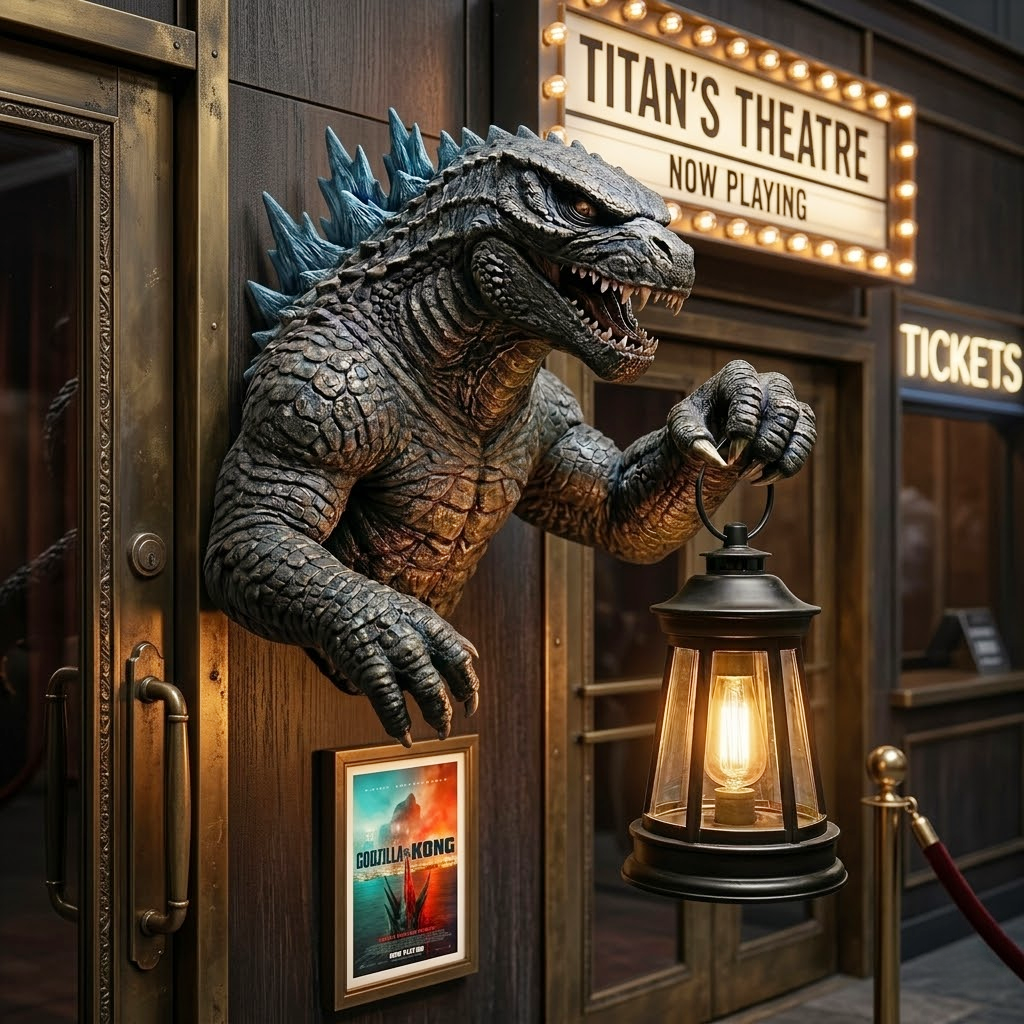 🦖🌞 Godzilla Solar Hanging Light