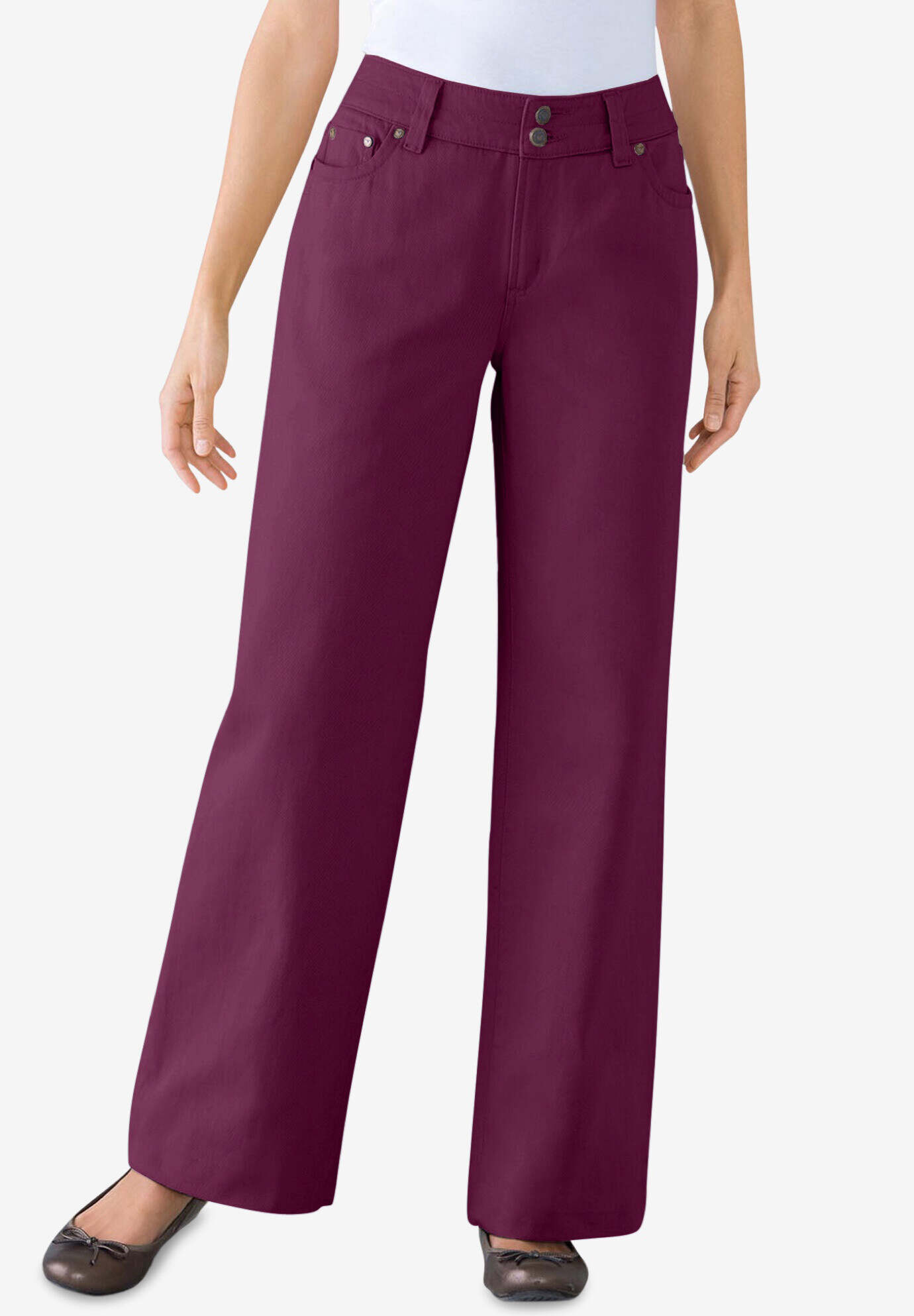 Perfect Cotton Wide-Leg Jean