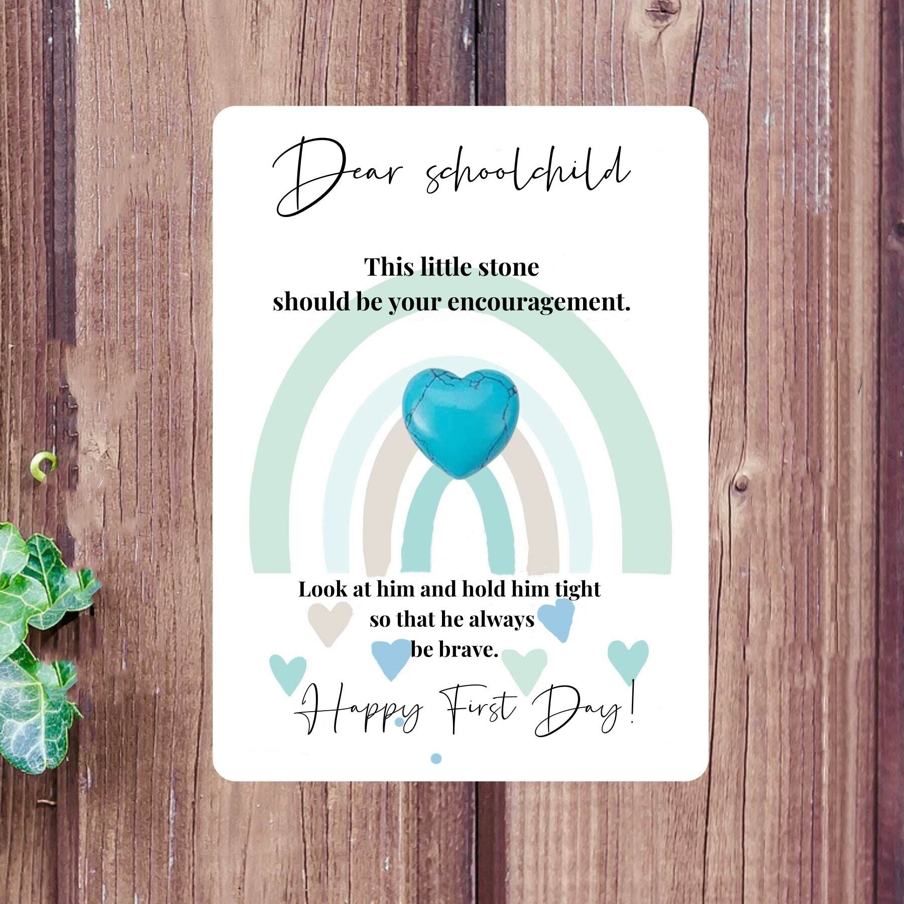 Schoolchild 2024-Heart-Shaped Courage Stone