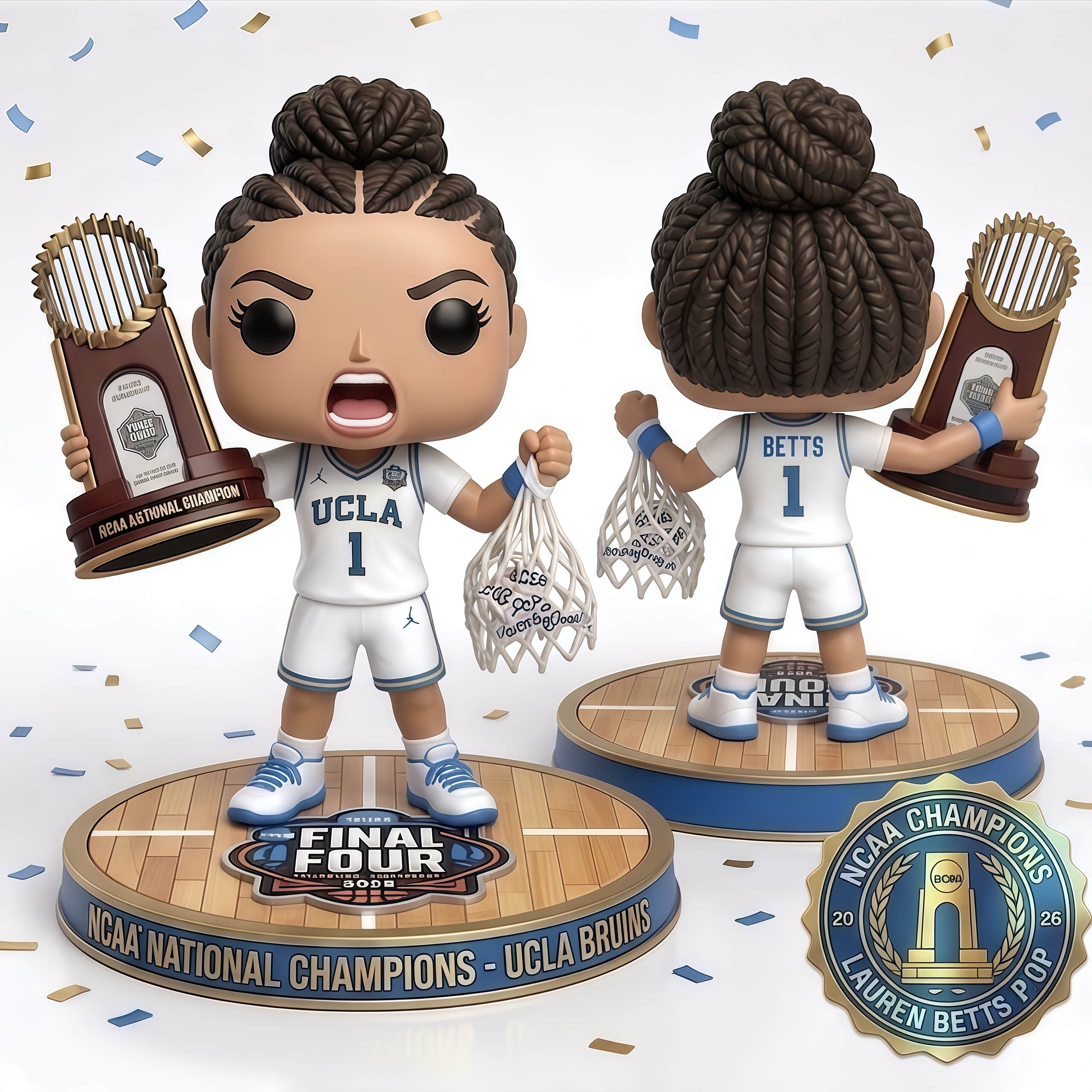 Lauren Betts: UCLA's First NCAA Champions – Historic Victory Pop! 🏀💙