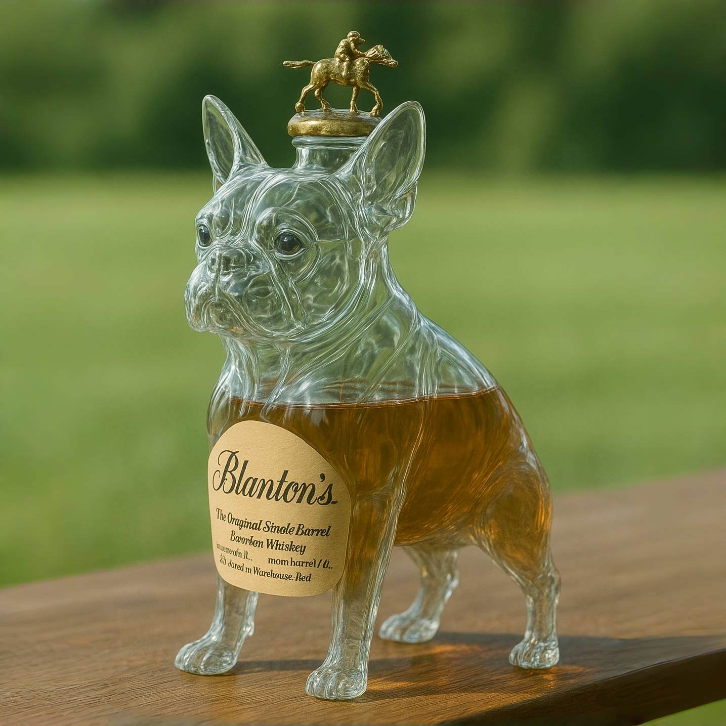French Bulldog Whiskey Bottle
