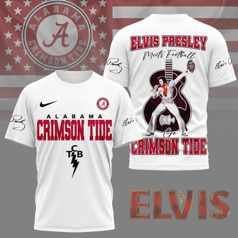 Alabama Crimson Tide | Premium NCAA Elvis Presley Fan 3D Shirt NY