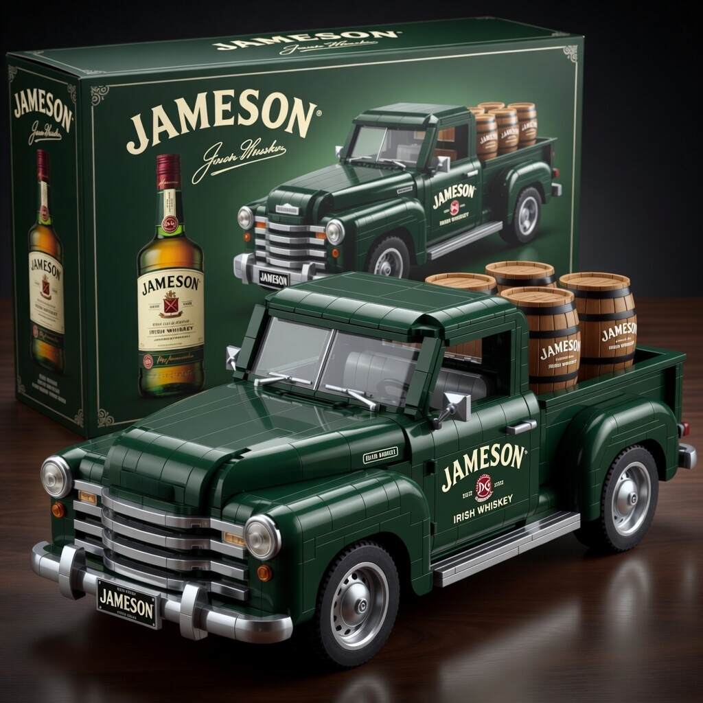 🔥 Whiskey Pickup Truck Building Blocks