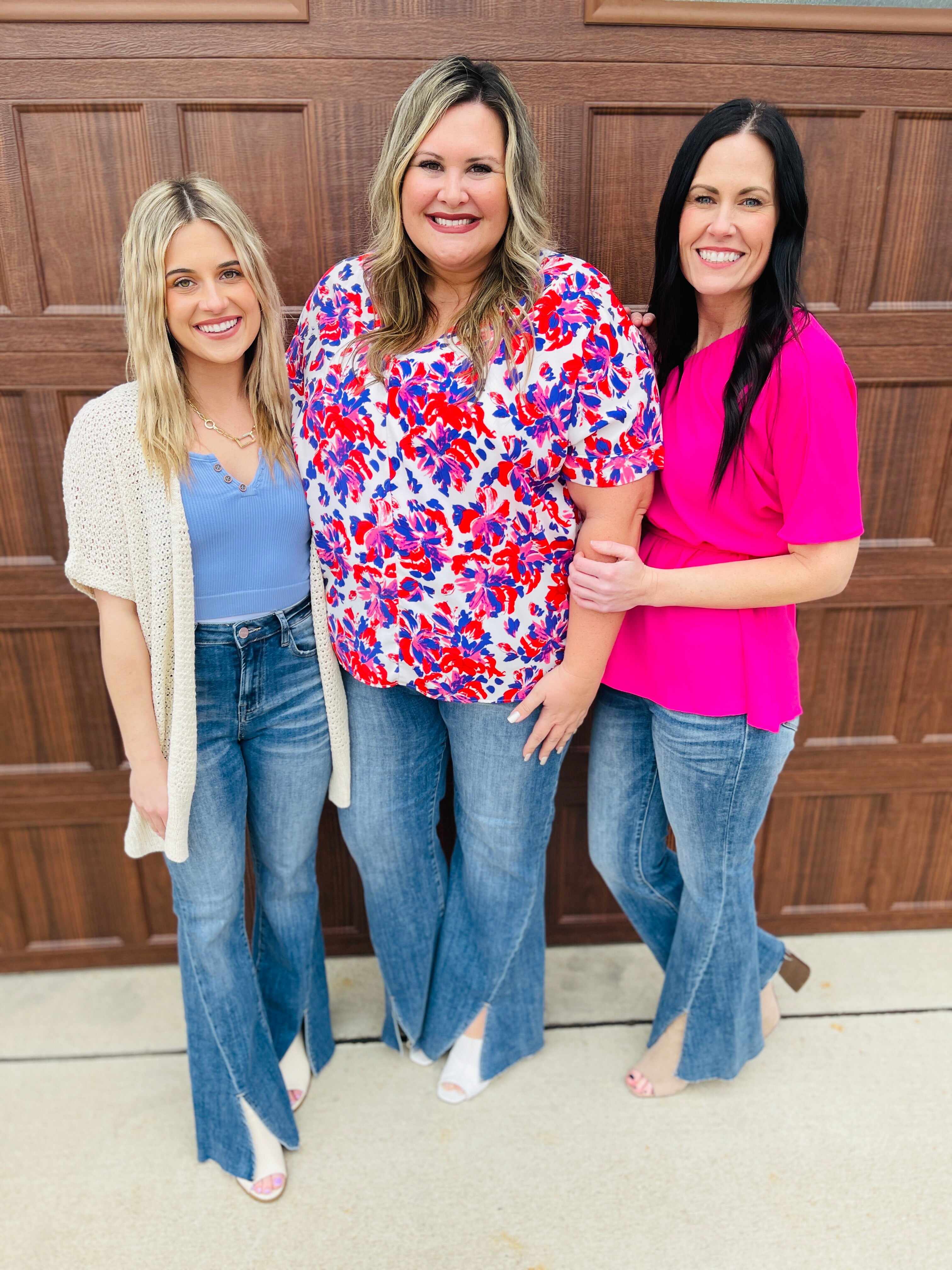 Risen Plus/Reg Hi-Rise Twist And Shout Your Love Flare Jeans
