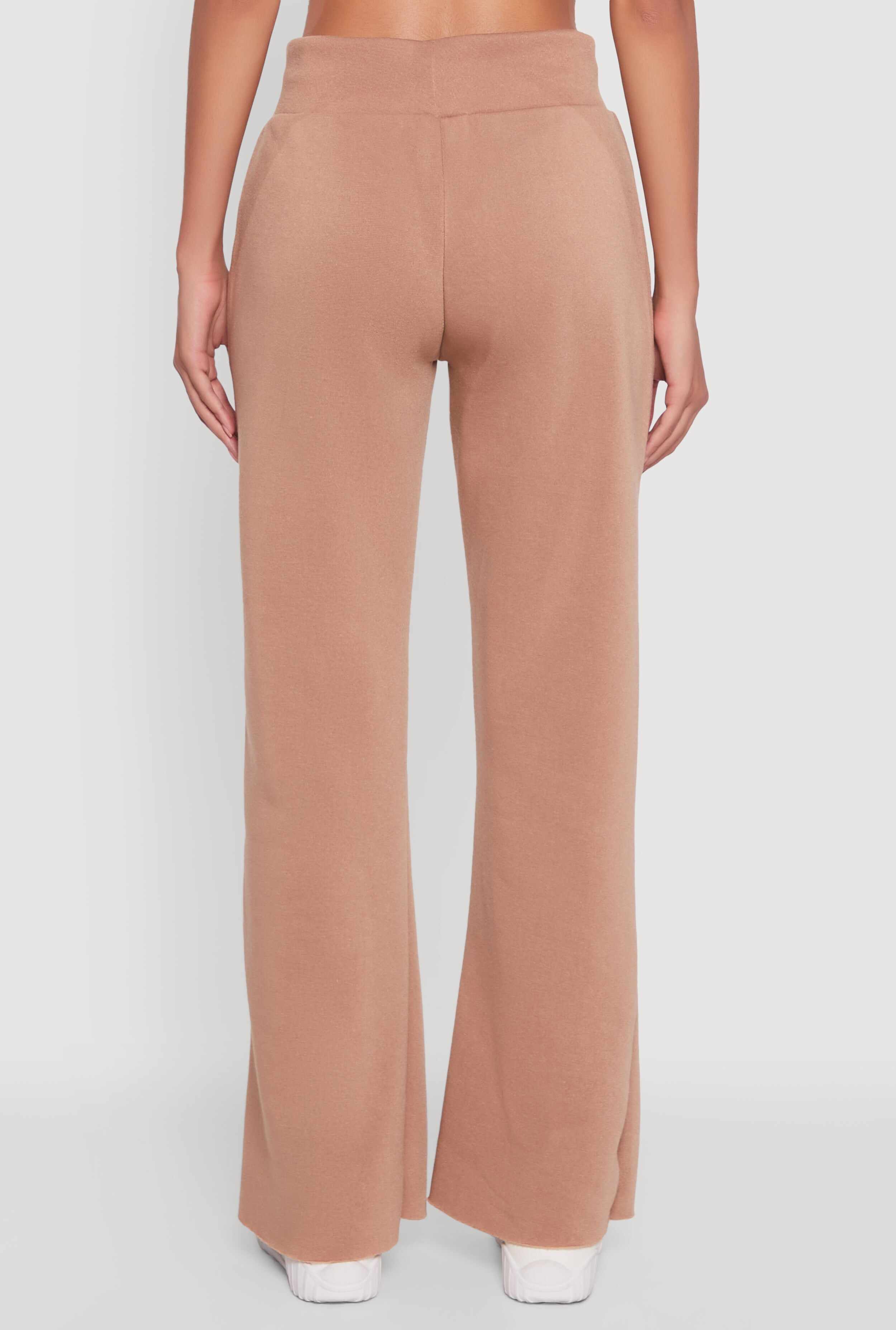 Toggle Drawstring Waist Flare Sweatpants