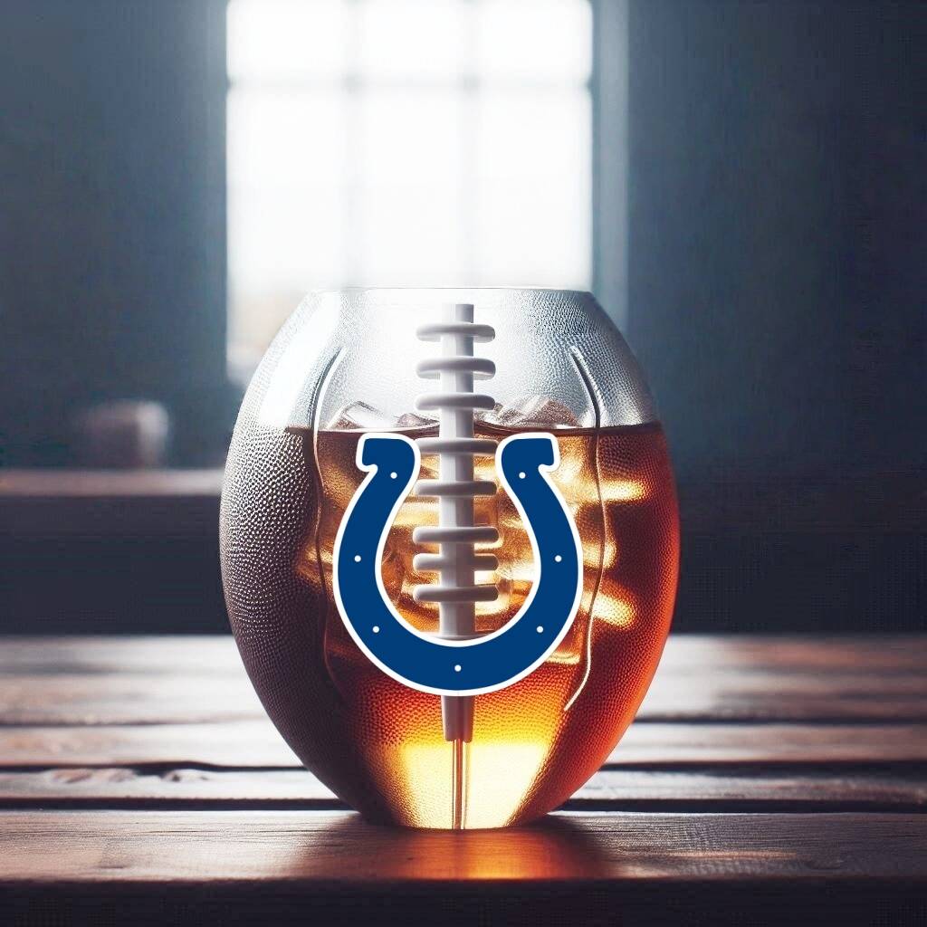 NFL Team Football Glass