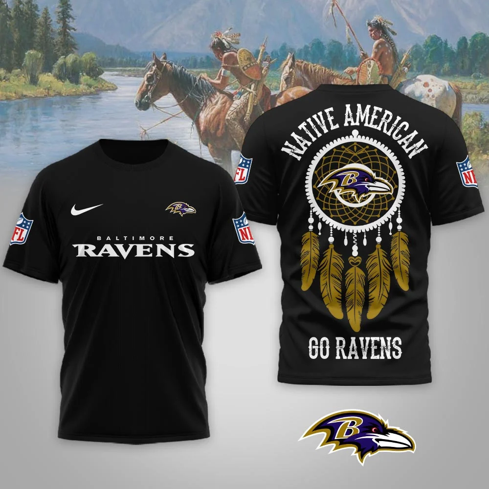 Baltimore Ravens | Premium NFL Native American 3D Shirt NP