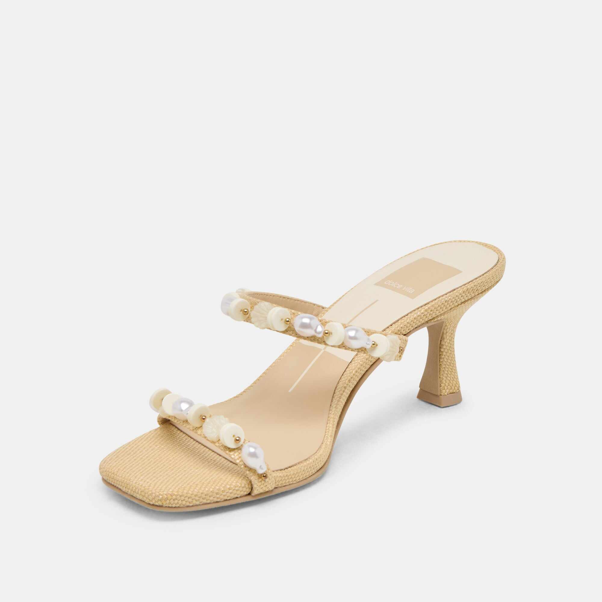 GRASON HEELS LT NATURAL RAFFIA
