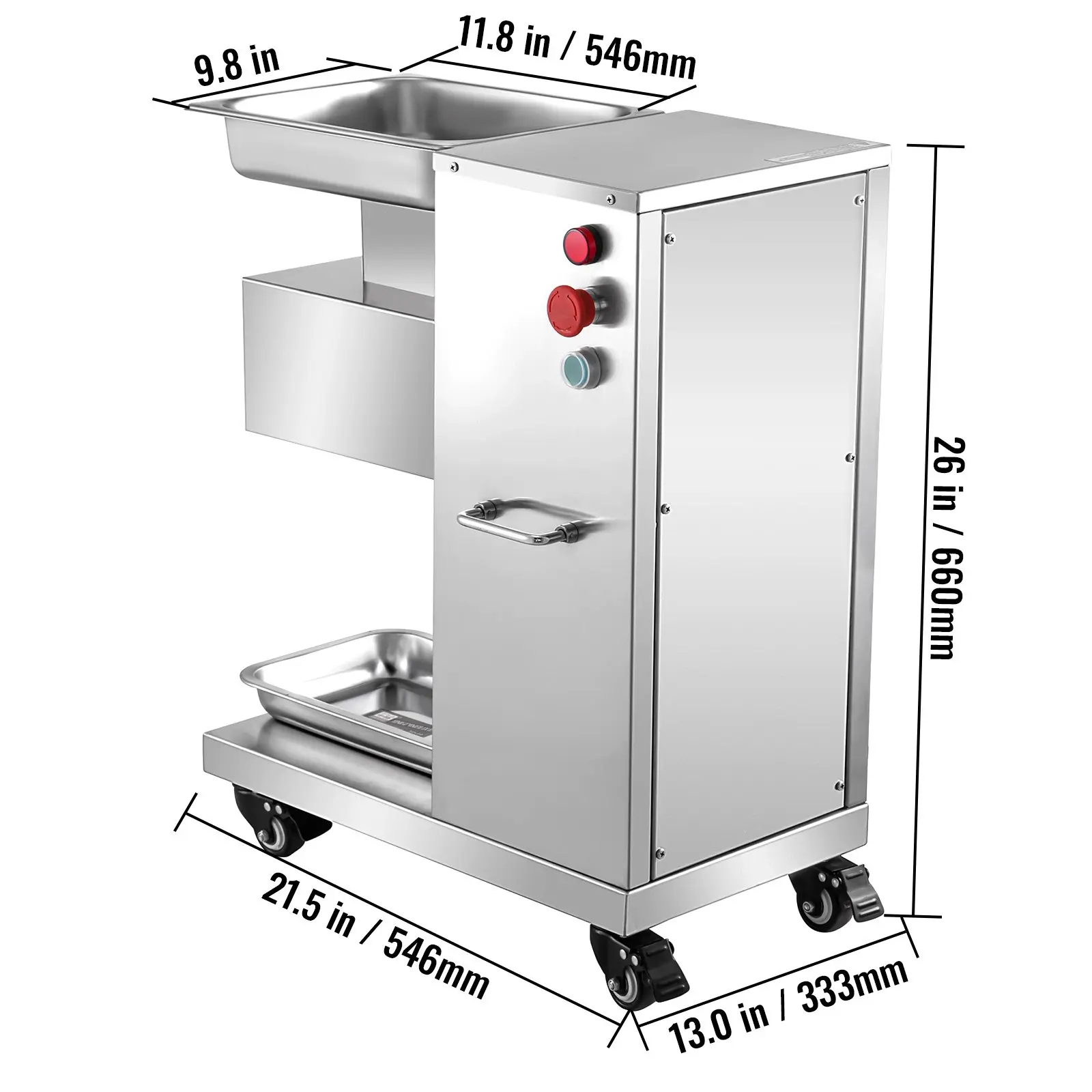 Commercial Meat Cutting Machine, Various specifications, Meat Shredding Machine, Stainless Steel Restaurant Food Cutter, for Kitchen Supermarket Lamb Beef Chicken