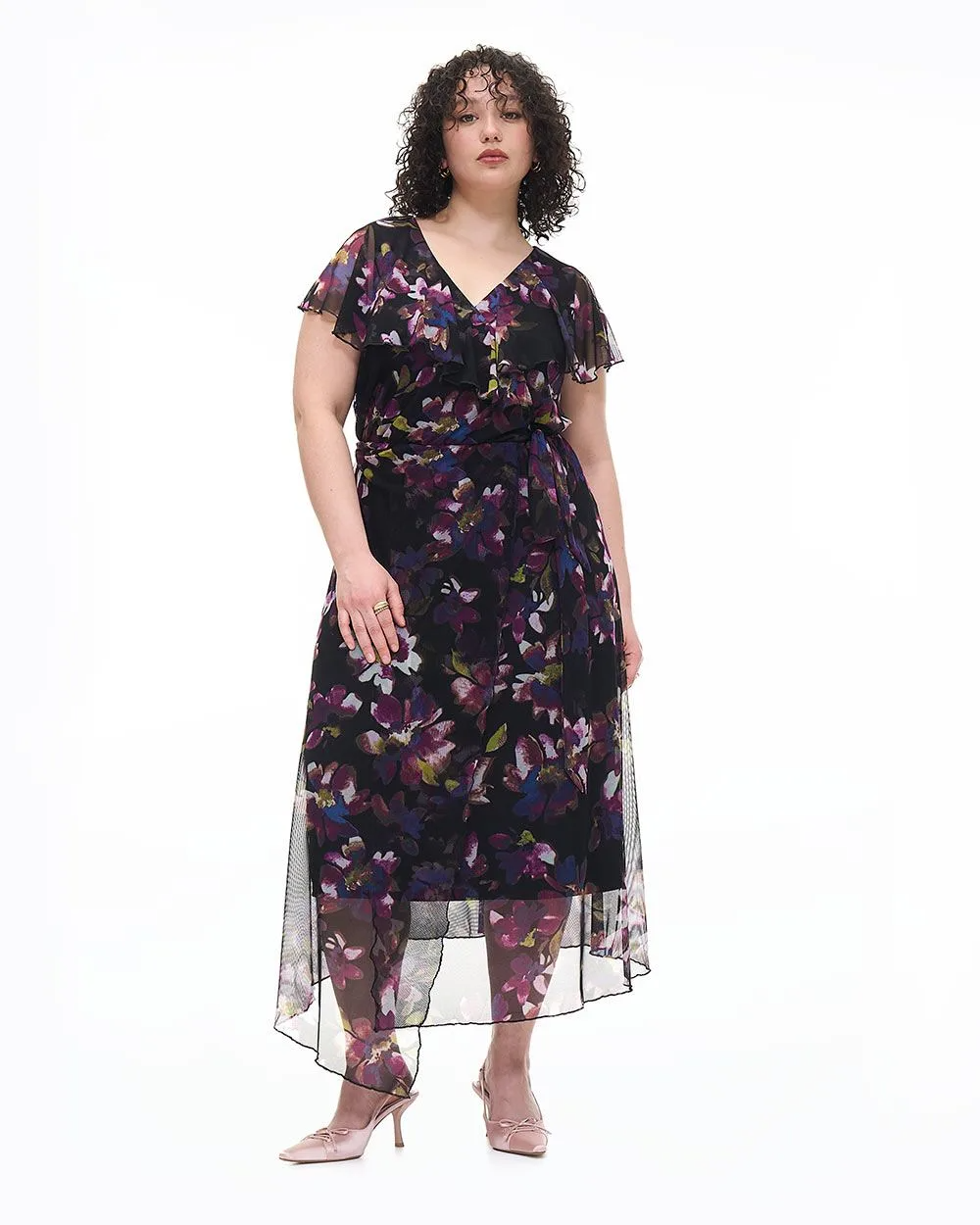 Meredith's Picks - Printed Wrap Maxi Dress - Addition Elle