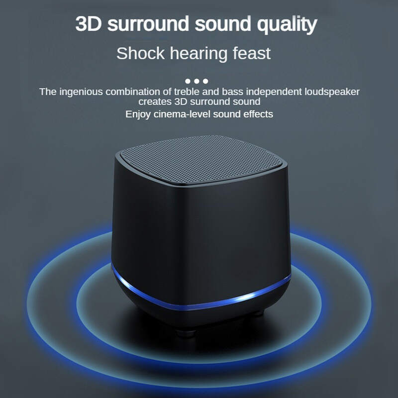 3D Surround Sound Round Speakers For PC - HiFi Stereo Portable Speakers With USB-C & 3.5mm Audio Jack, Vibrant RGB LED Lighting, Sleek Black Design - Ideal For Gaming & Home Theater Setups