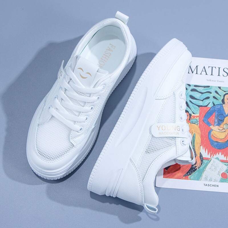 White Sneaker Women's Spring New Style Women's Shoes Summer School-Appropriate Flat Bottom Spring Summer Best-selling Sport Korean-style Sneakers