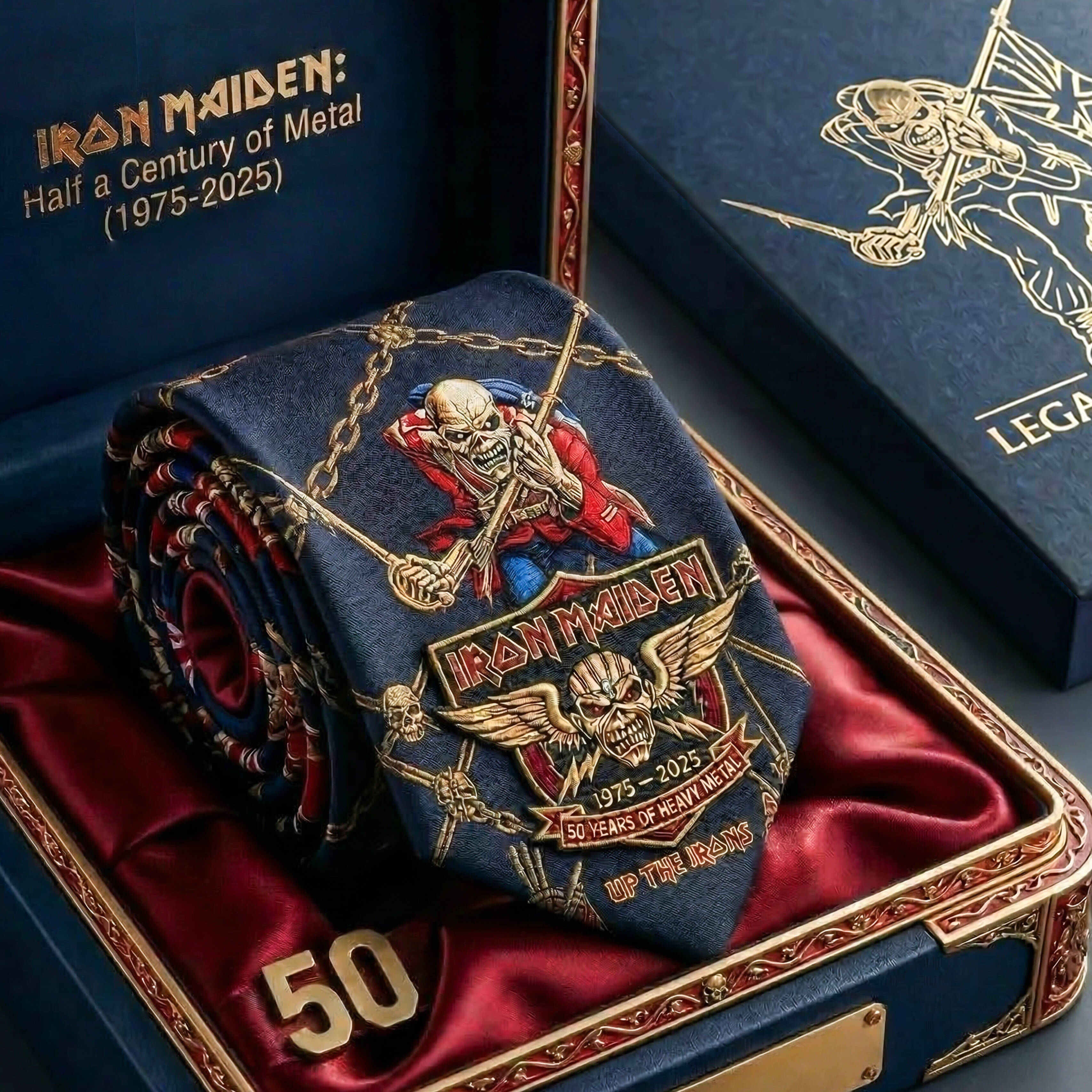 Iron Maiden 50th Anniversary Legacy Edition Tie