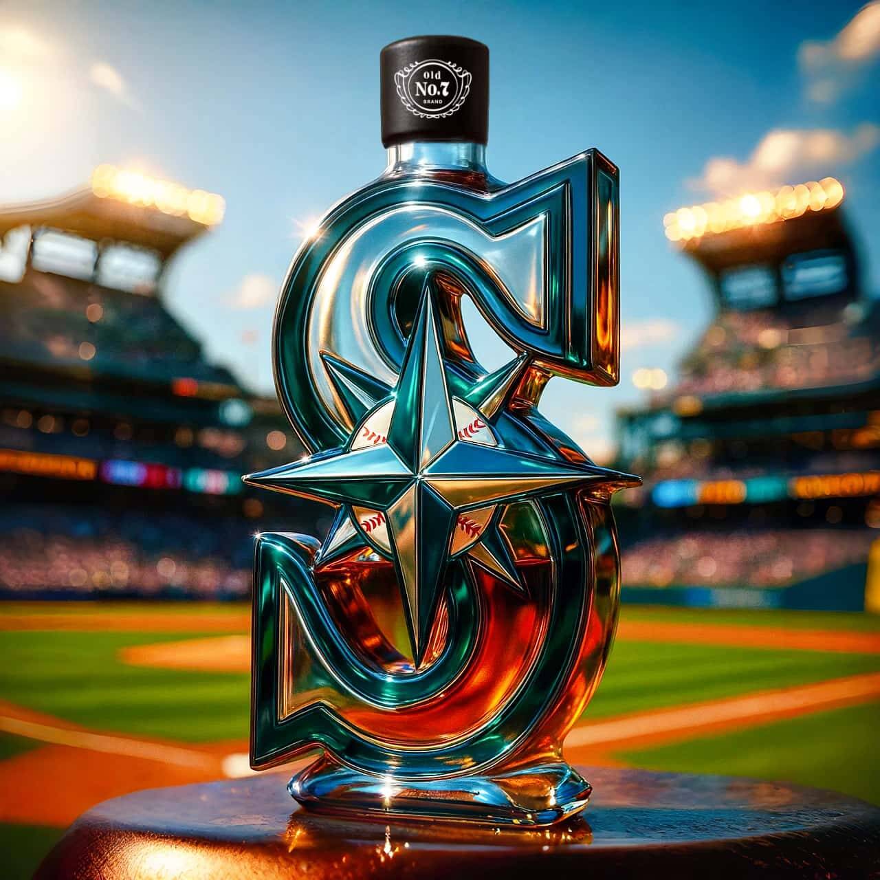 Seattle Mariners Whiskey Bottle
