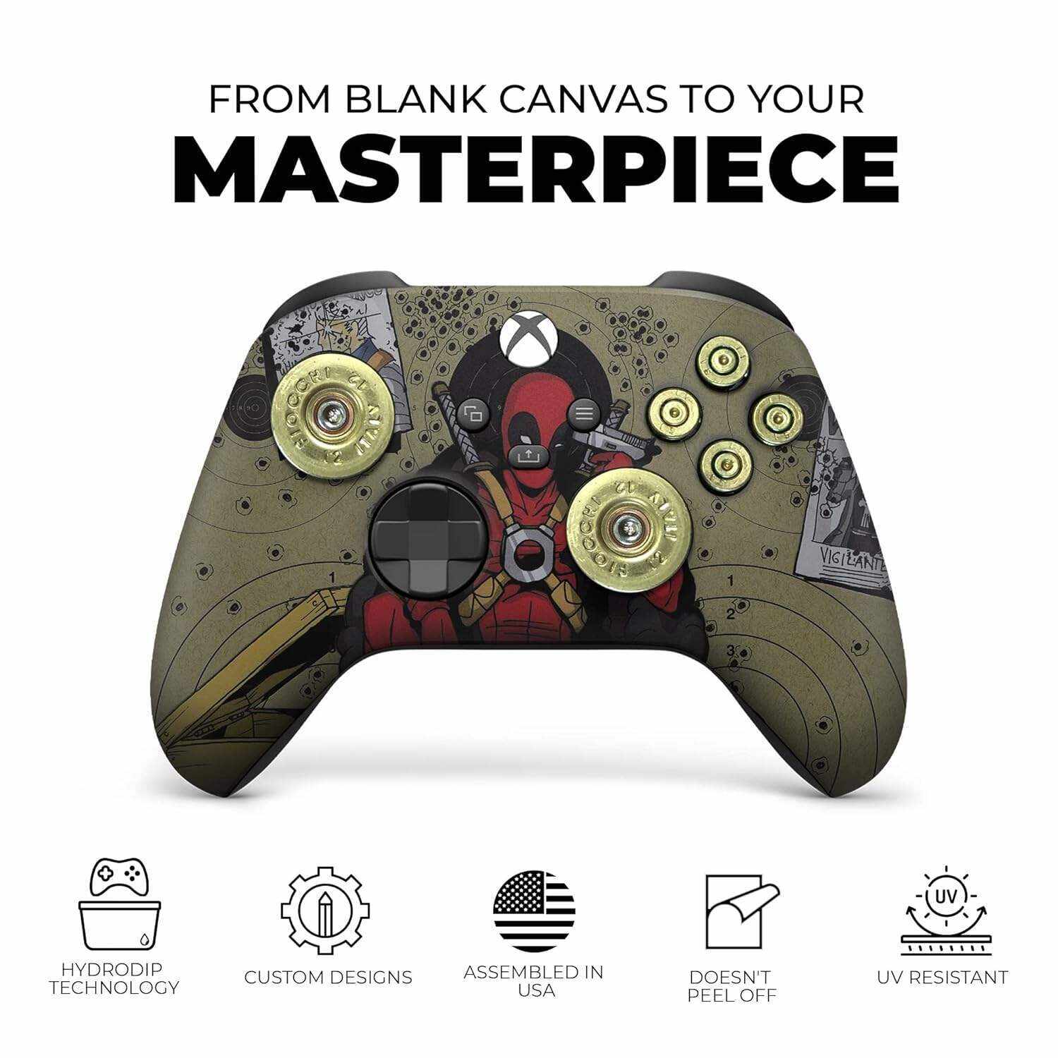 DreamController Original X-box Wireless Controller Special Edition Customized Compatible with X-box One S/X-box Series X/S & Windows 10 Made with Advanced HydroDip Print Technology(Not Just a Skin)