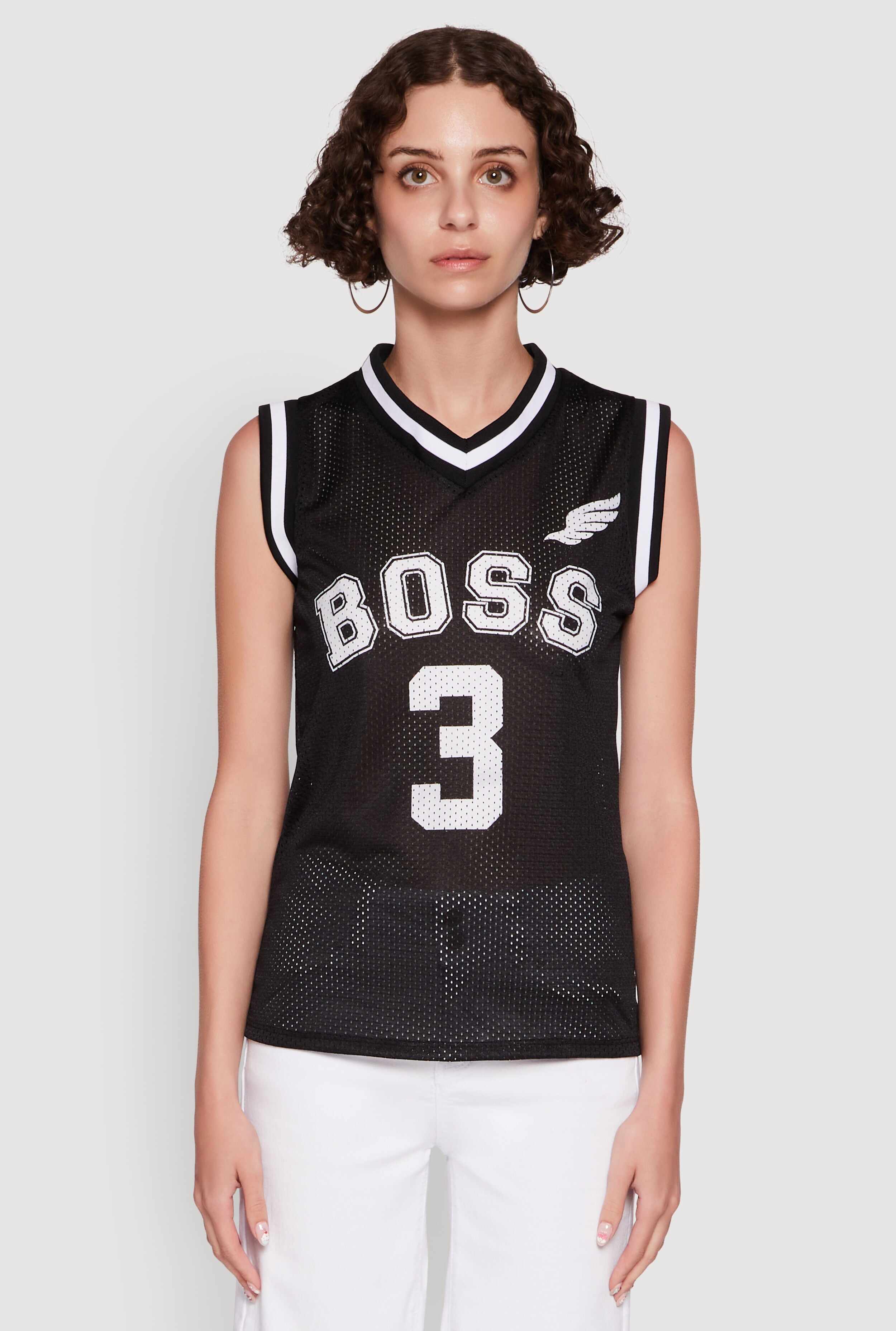 Sleeveless V-Neck Boss 3 Graphic Jersey