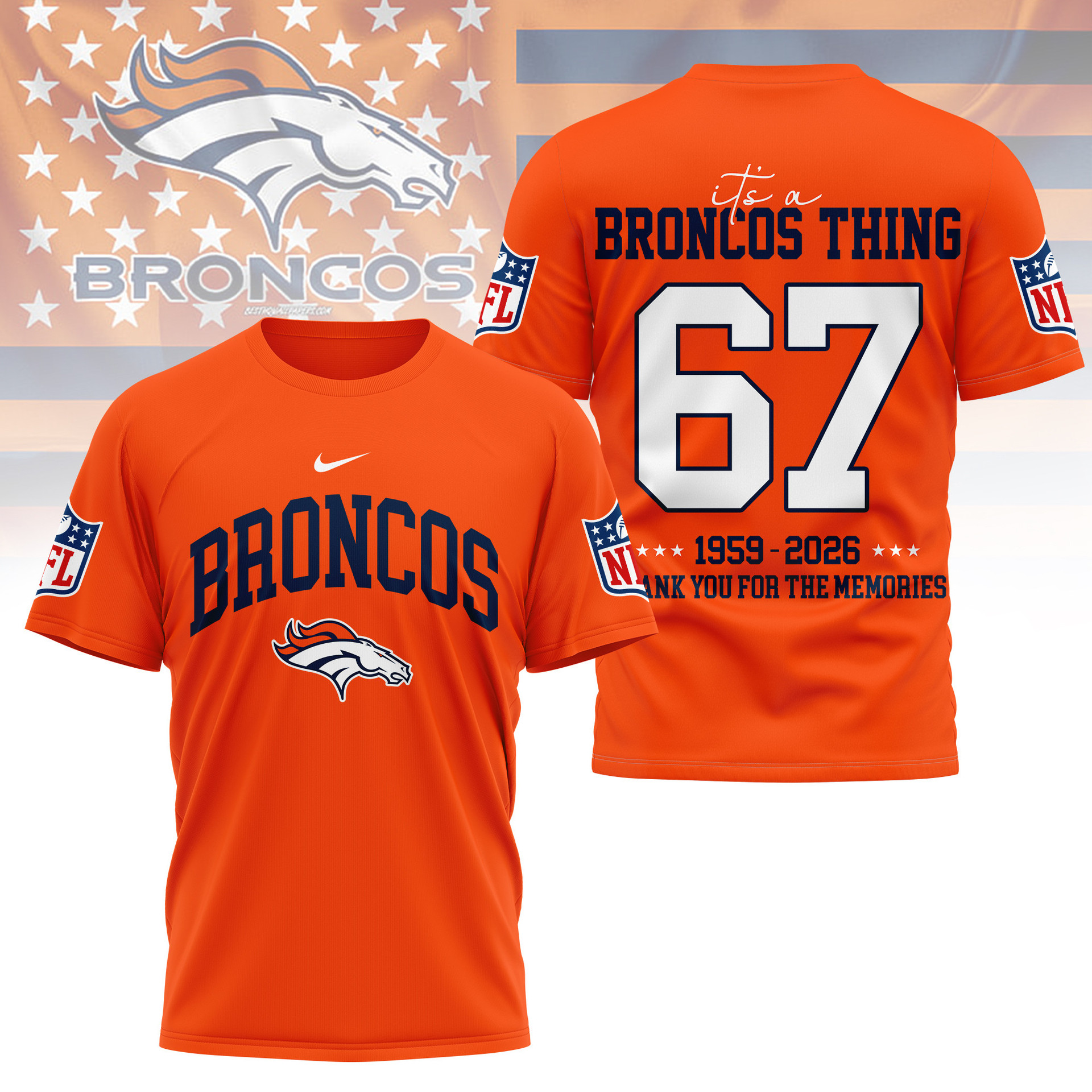 Denver Broncos | Premium NFL Legacy 3D Shirt NY
