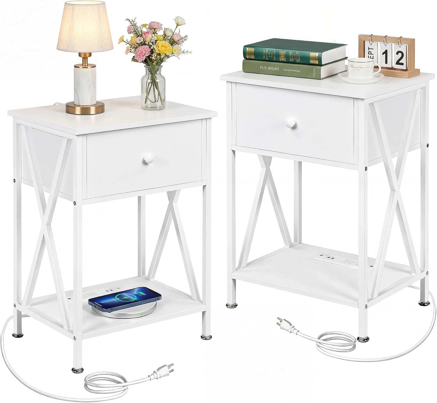 VECELO Nightstand Set of 2
