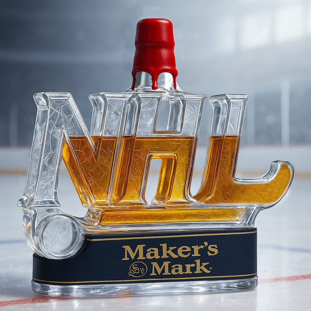 National Hockey League Whiskey Bottle