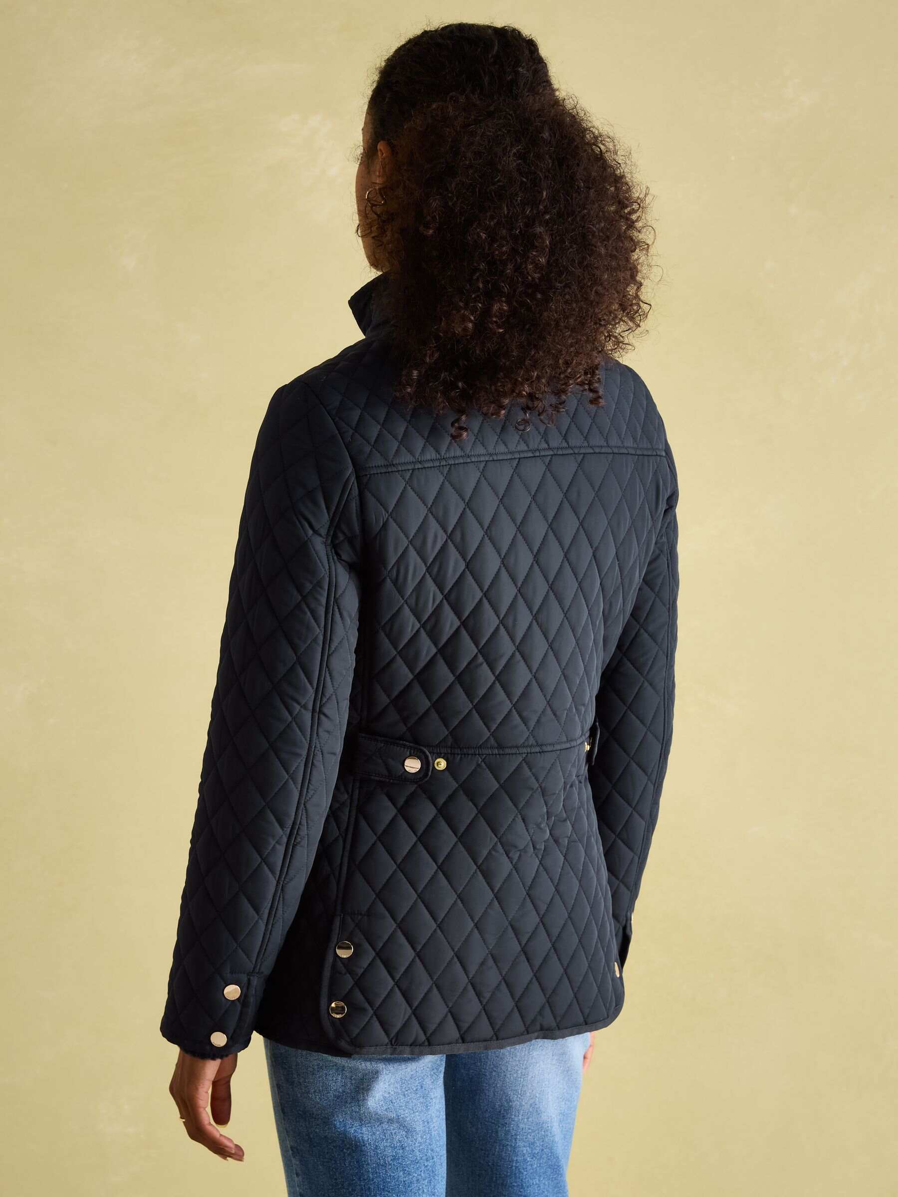 Allendale Navy Blue Showerproof Diamond Quilted Coat