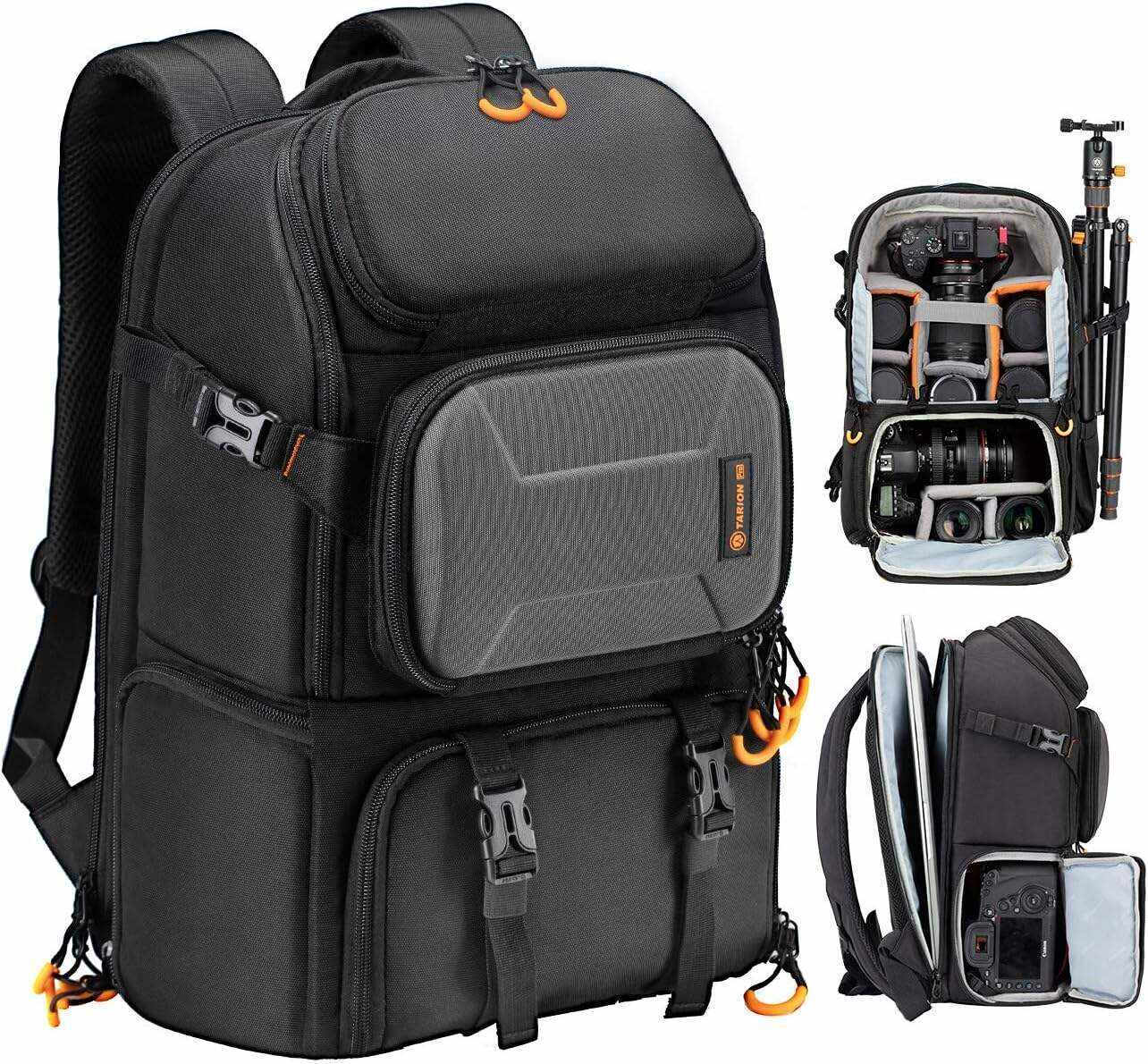 TARION Pro 2 Bags in 1 Camera Backpack Large with 15.6