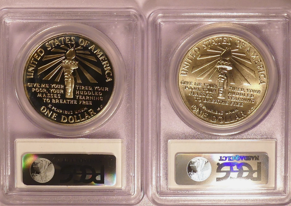 🔥1986 Statue of Liberty 100th Anniversary Silver Coin (P & S) —MS60-63💰Free Shipping